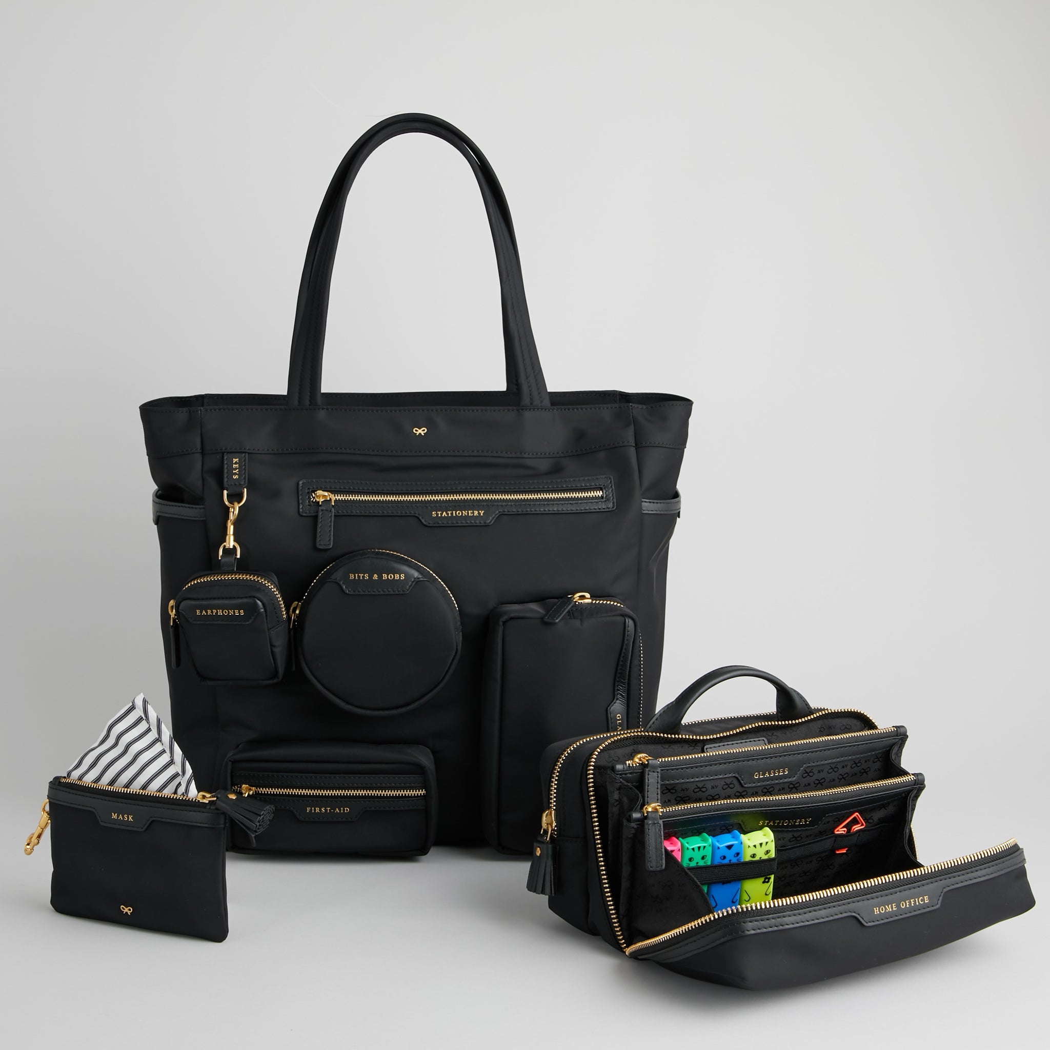 Home Office Pouch -

                  
                    Econyl® Regenerated Nylon in Black -
                  

                  Anya Hindmarch UK
