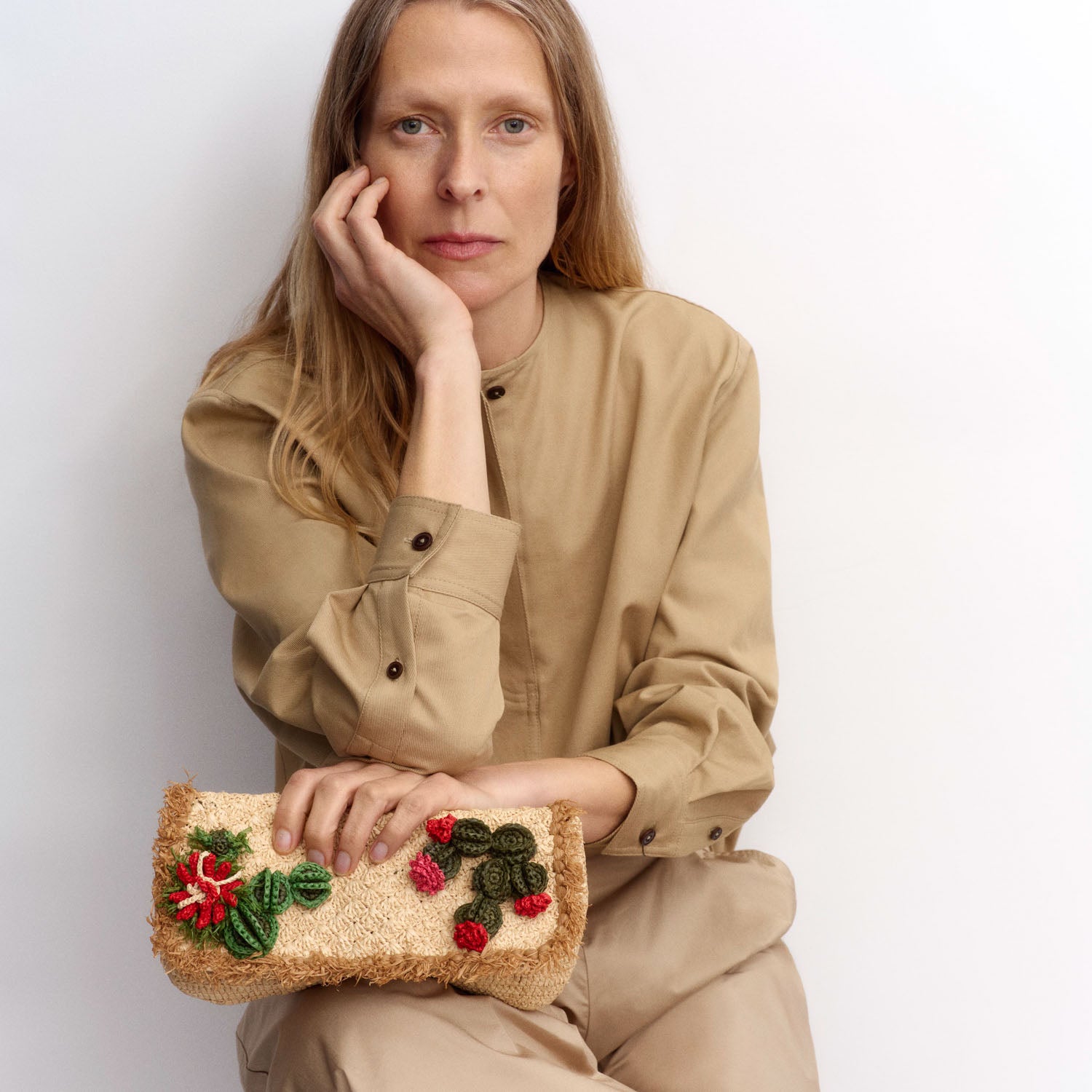 Raffia Cactus Clutch | Anya Hindmarch UK
