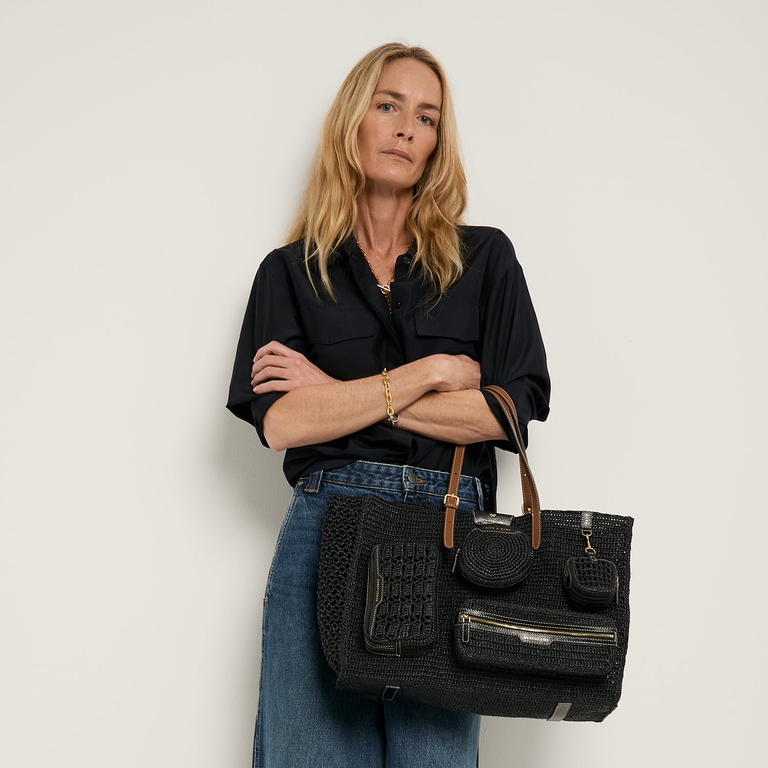 【関税なし】ANYA HINDMARCH Holiday tote bag かごバッグ N/S Raffia Holiday Tote | Anya Hindmarch EU