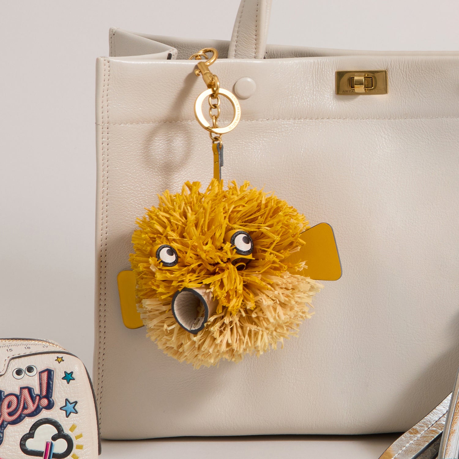 新作【Anya HIndmarch】Raffia Blowfish ふぐ チャーム Raffia Blowfish Charm | Anya Hindmarch UK