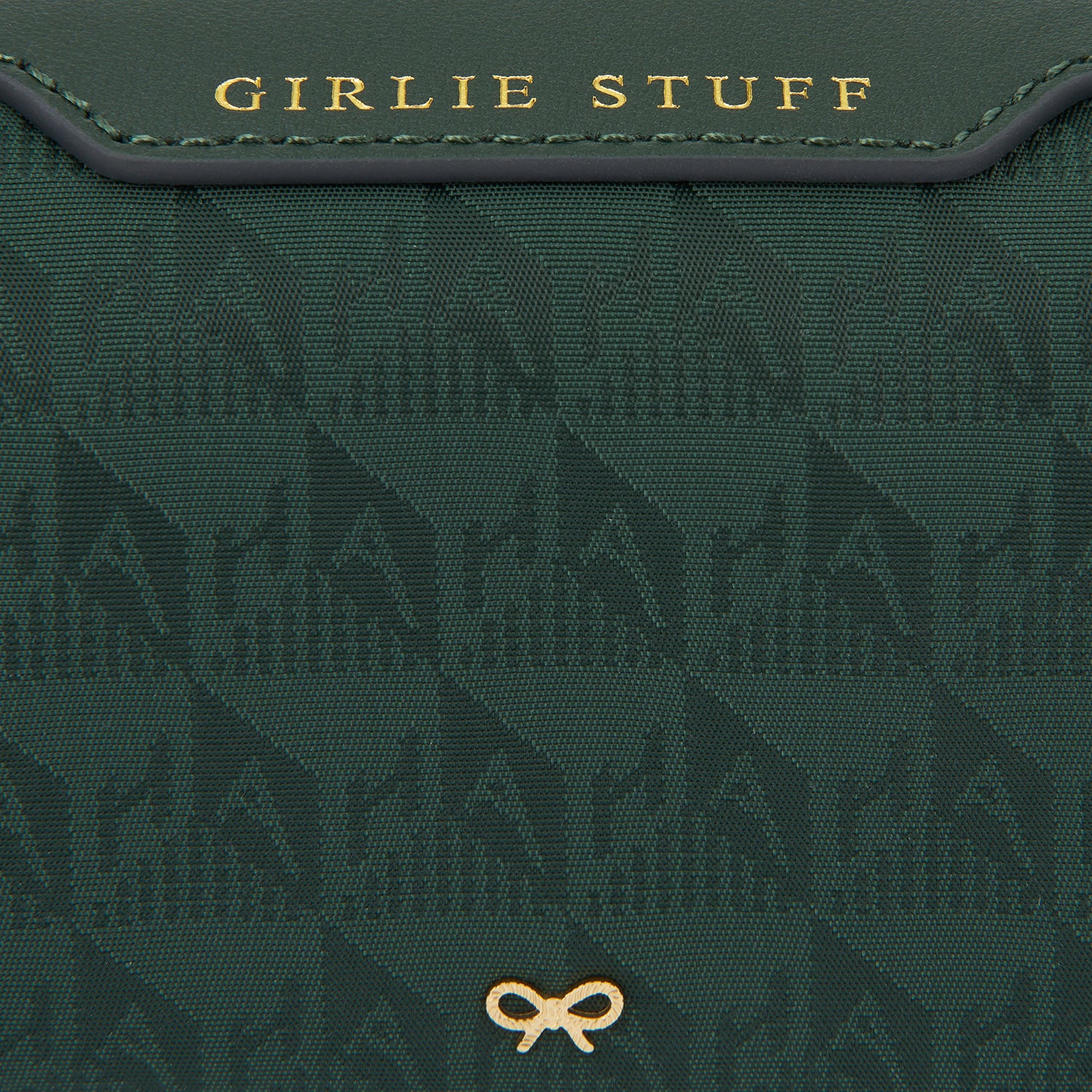 Logo Girlie Stuff Pouch -

                  
                    Nylon Jacquard in Dark Holly -
                  

                  Anya Hindmarch UK
