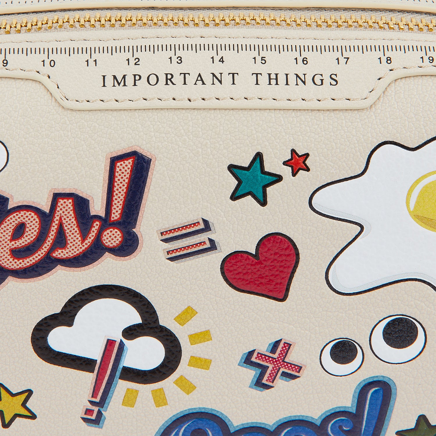 All Over Stickers Important Things -

                  
                    Shiny Capra Leather in Chalk -
                  

                  Anya Hindmarch UK
