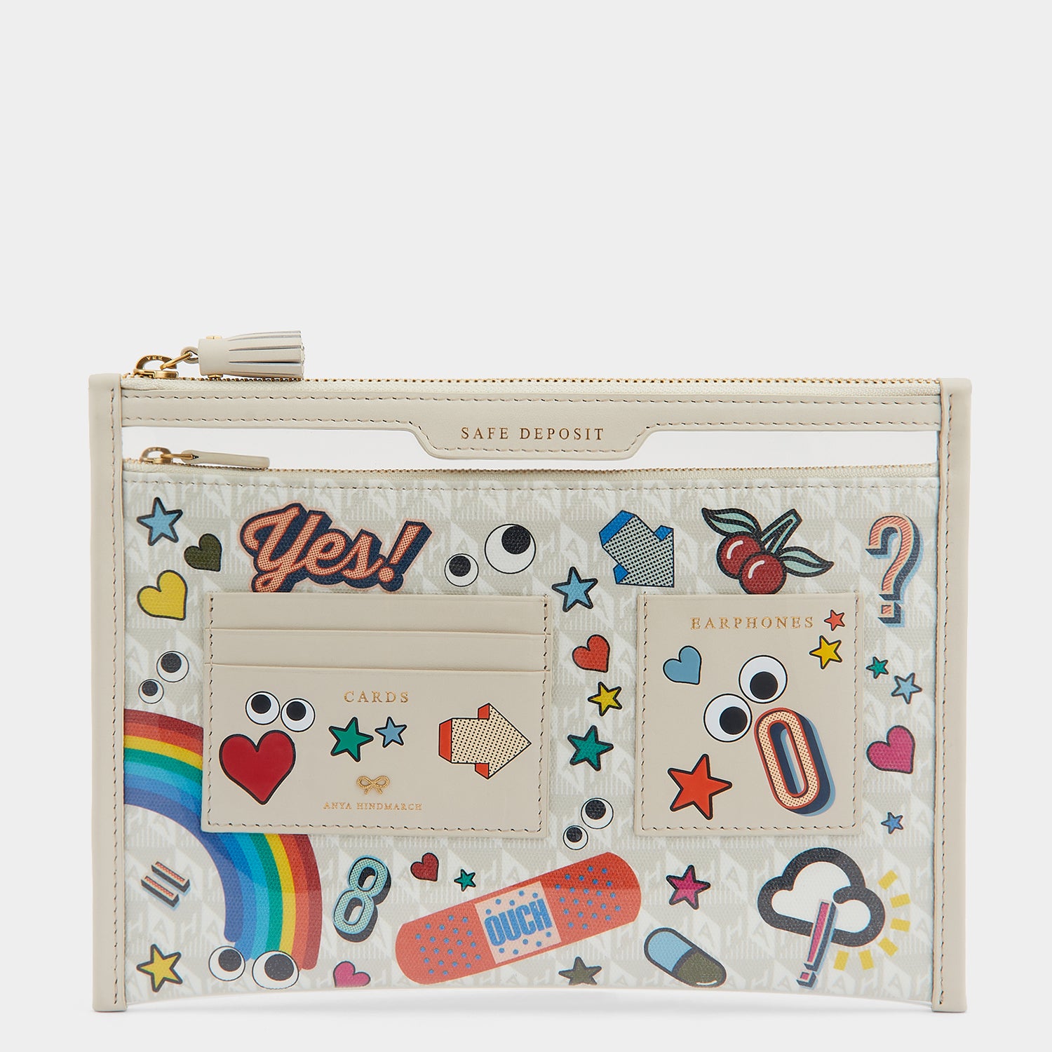 All Over Stickers Safe Deposit Case -

                  
                    Recycled Canvas in Chalk -
                  

                  Anya Hindmarch UK
