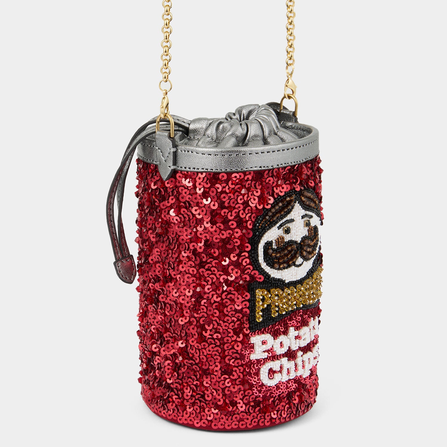 Anya Brands Pringles Mini Bucket Bag -

                  
                    Sequins in Red -
                  

                  Anya Hindmarch UK
