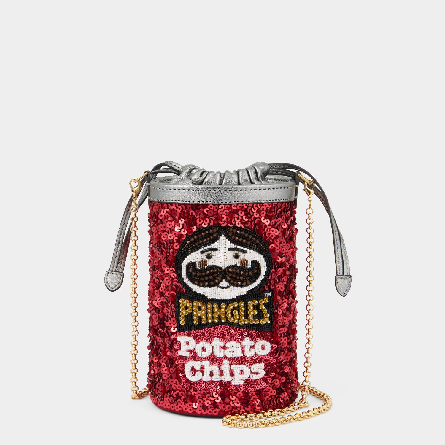 Anya Brands Pringles Mini Bucket Bag -

                  
                    Sequins in Red -
                  

                  Anya Hindmarch UK
