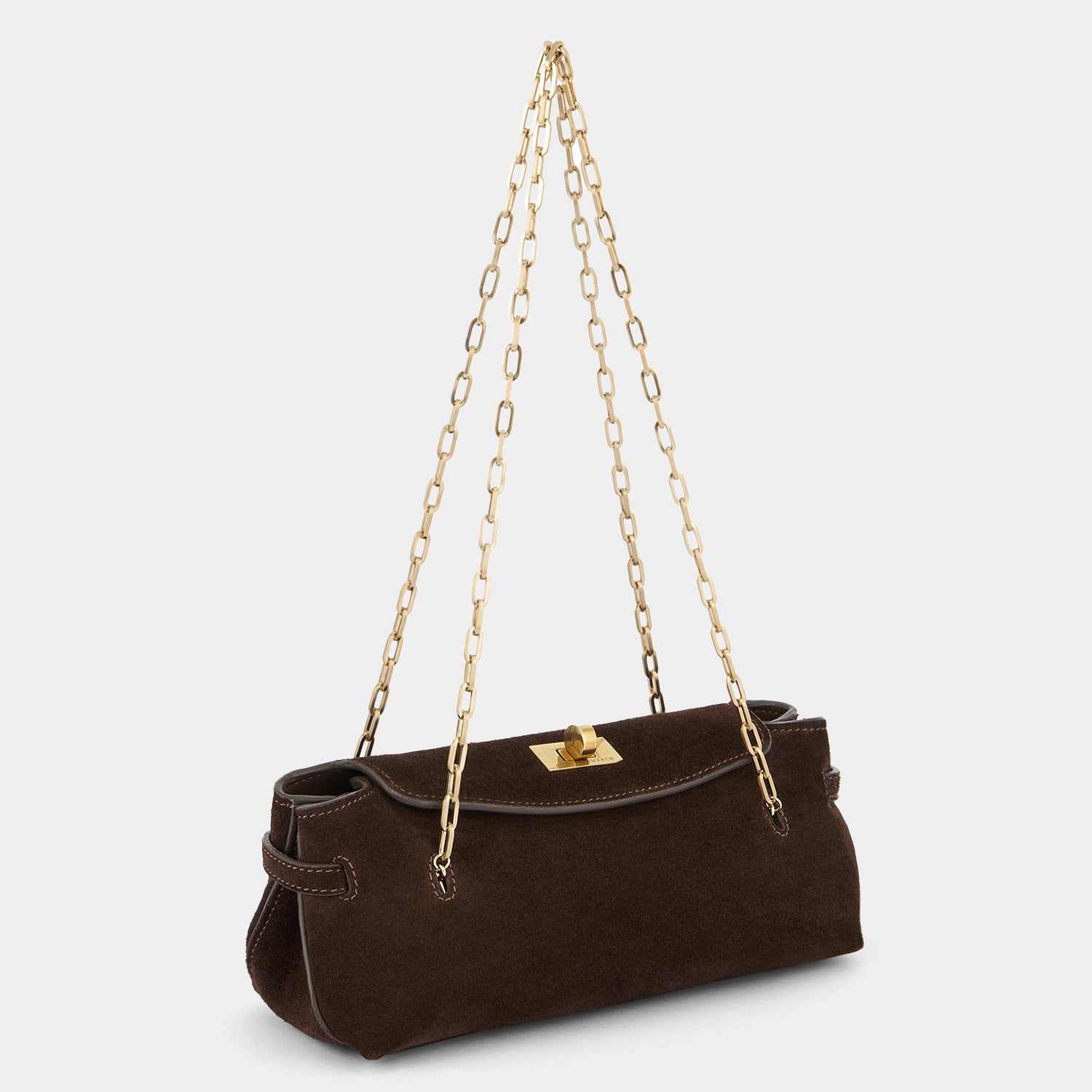 Waverley Shoulder Bag -

                  
                    Suede in Truffle -
                  

                  Anya Hindmarch UK
