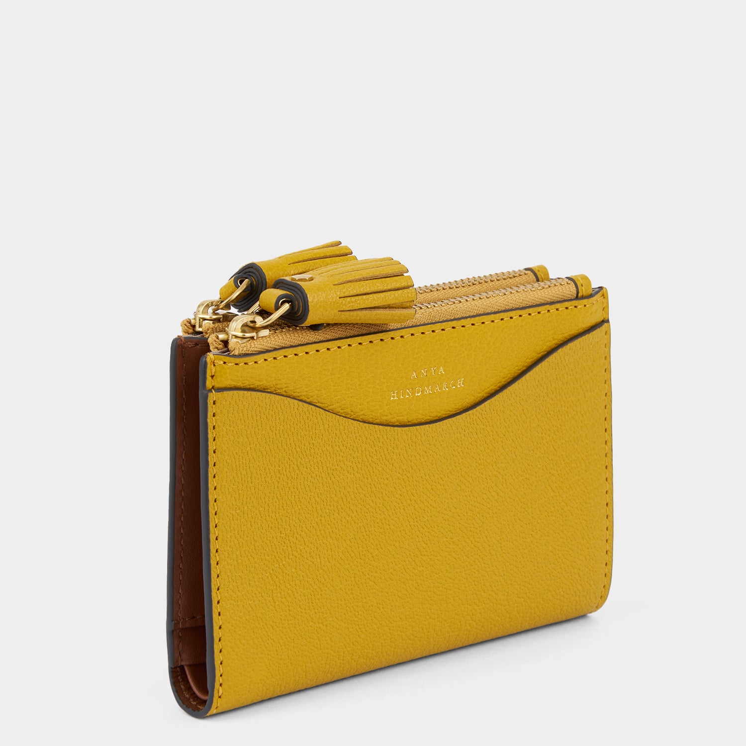 Peeping Eyes Small Double Zip Wallet -

                  
                    Capra Leather in Mustard -
                  

                  Anya Hindmarch UK
