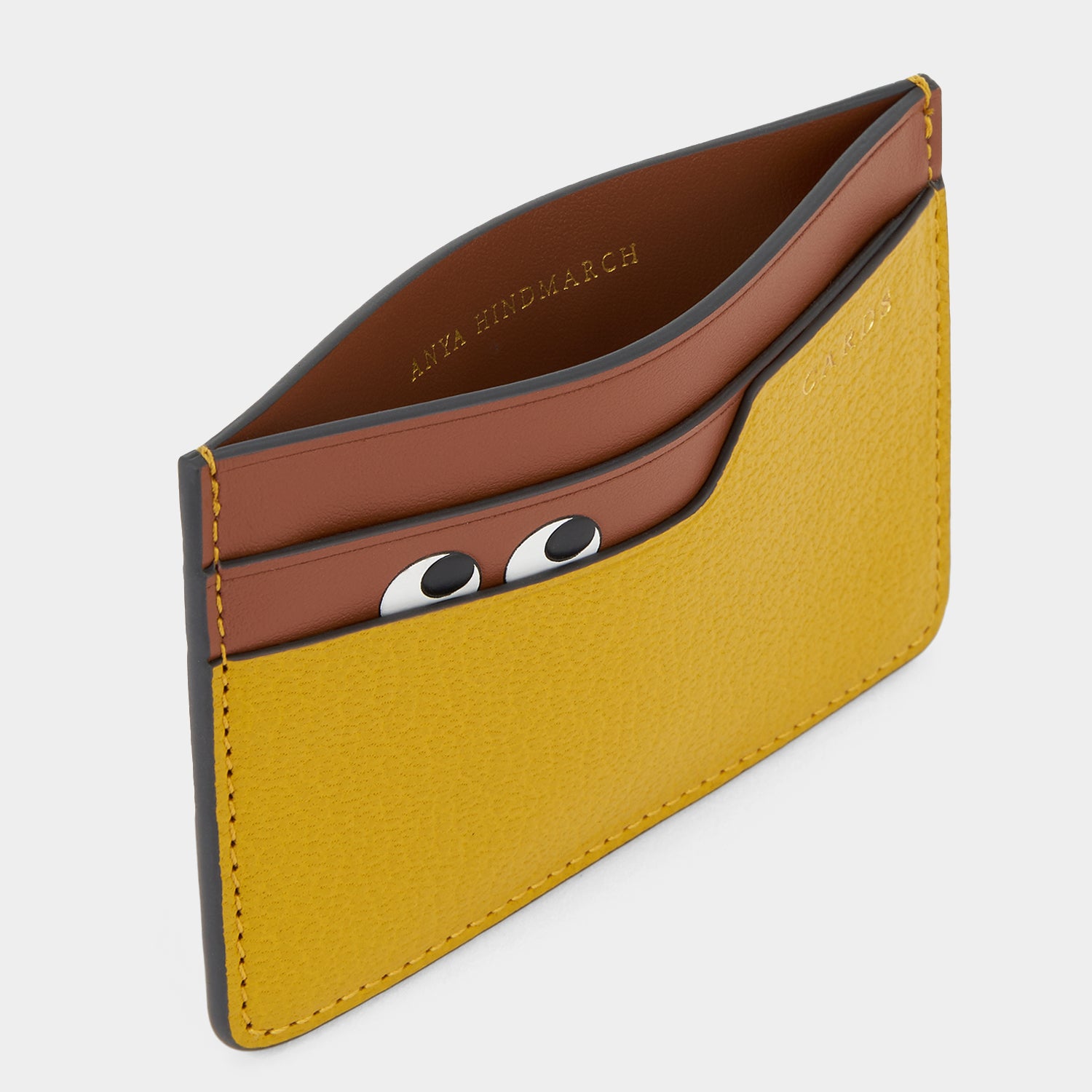Peeping Eyes Card Case -

                  
                    Capra Leather in Mustard -
                  

                  Anya Hindmarch UK
