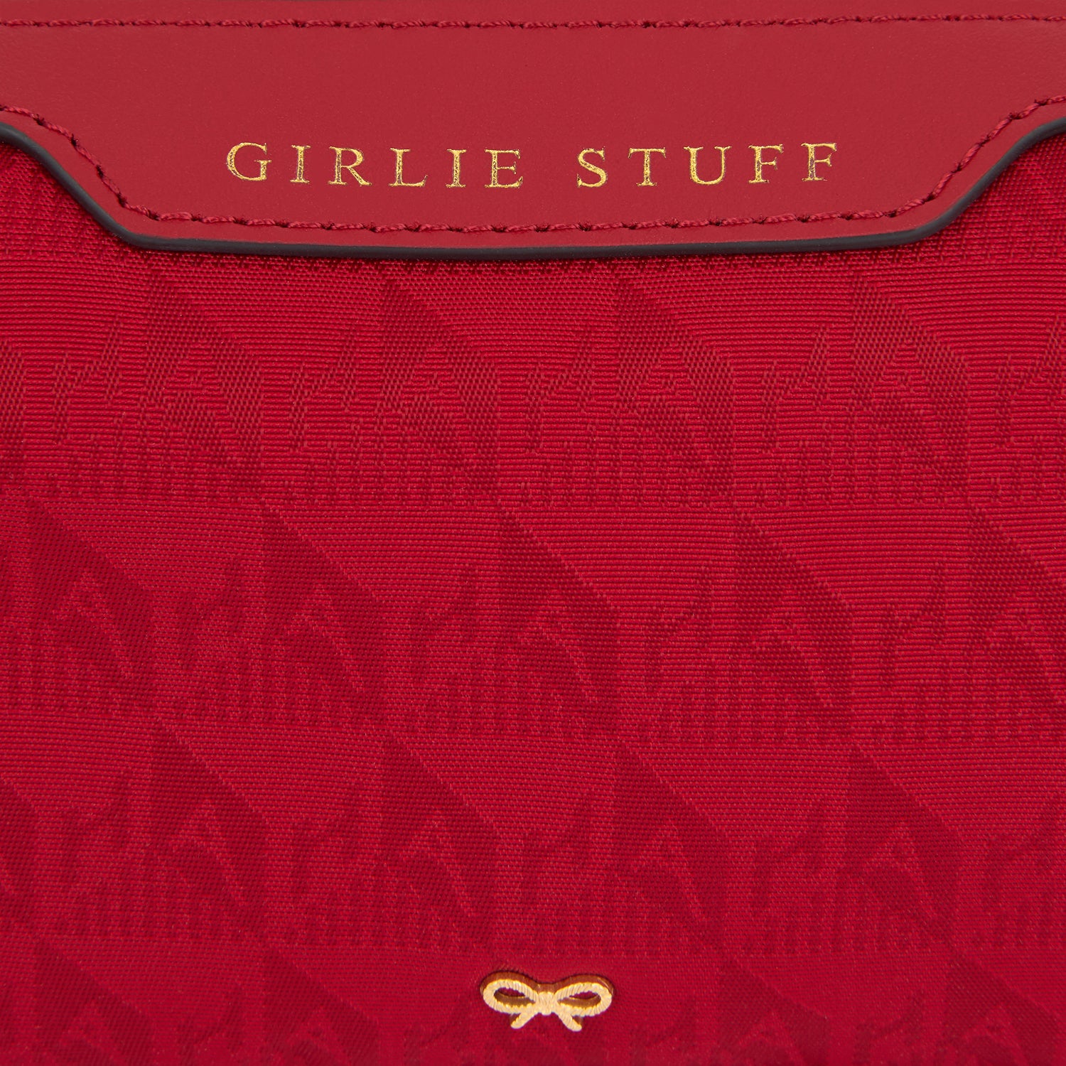Logo Girlie Stuff Pouch -

                  
                    Recycled Nylon in Red -
                  

                  Anya Hindmarch UK
