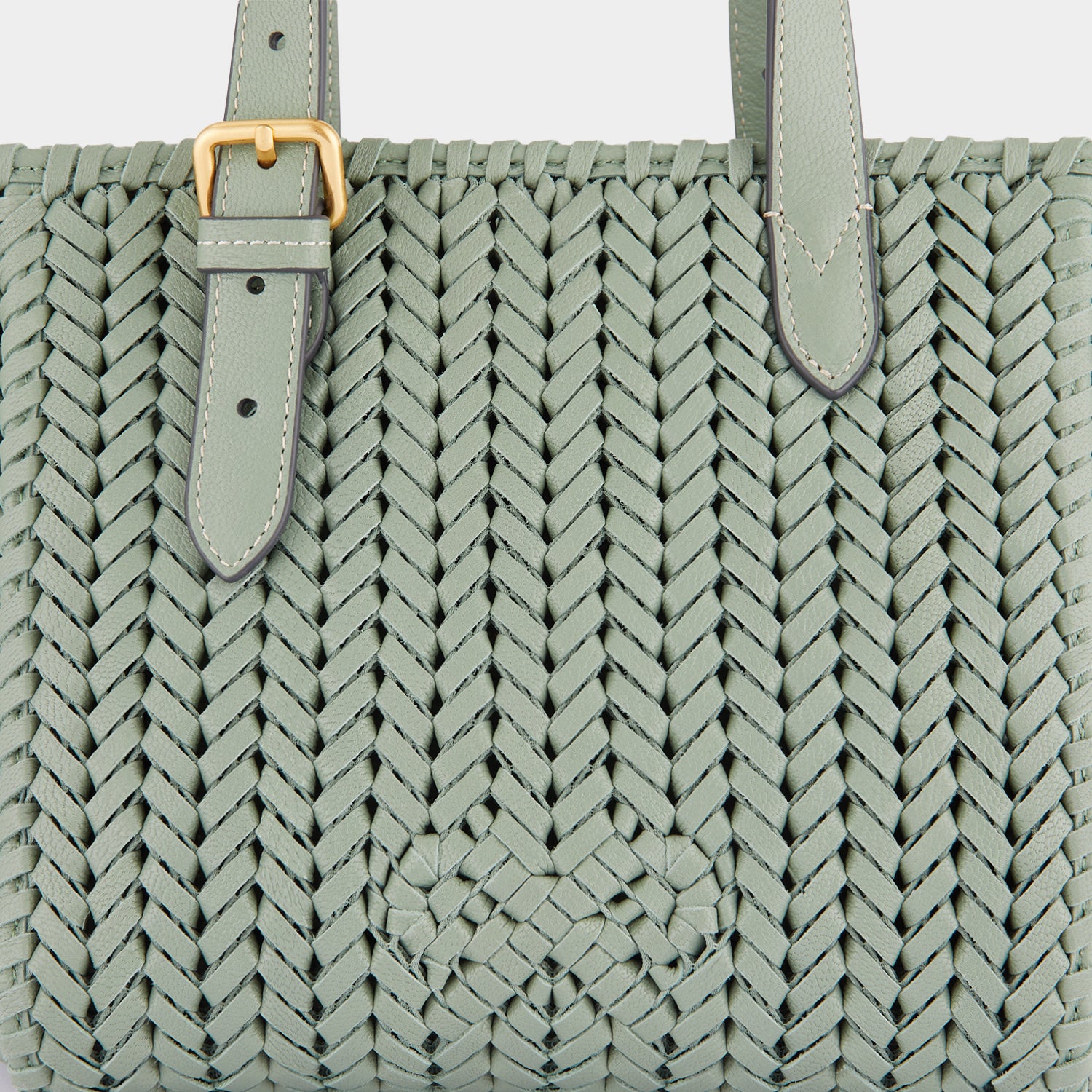 Neeson Small Square Tote -

                  
                    Capra Leather in Moss -
                  

                  Anya Hindmarch UK
