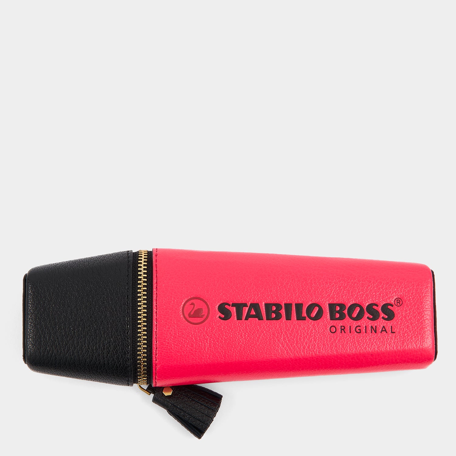 アニヤハインドマーチ　STABILO BOSS パース ピンク/ブラック Anya Brands STABILO BOSS ORIGINAL Pencil Case | Anya Hindmarch UK