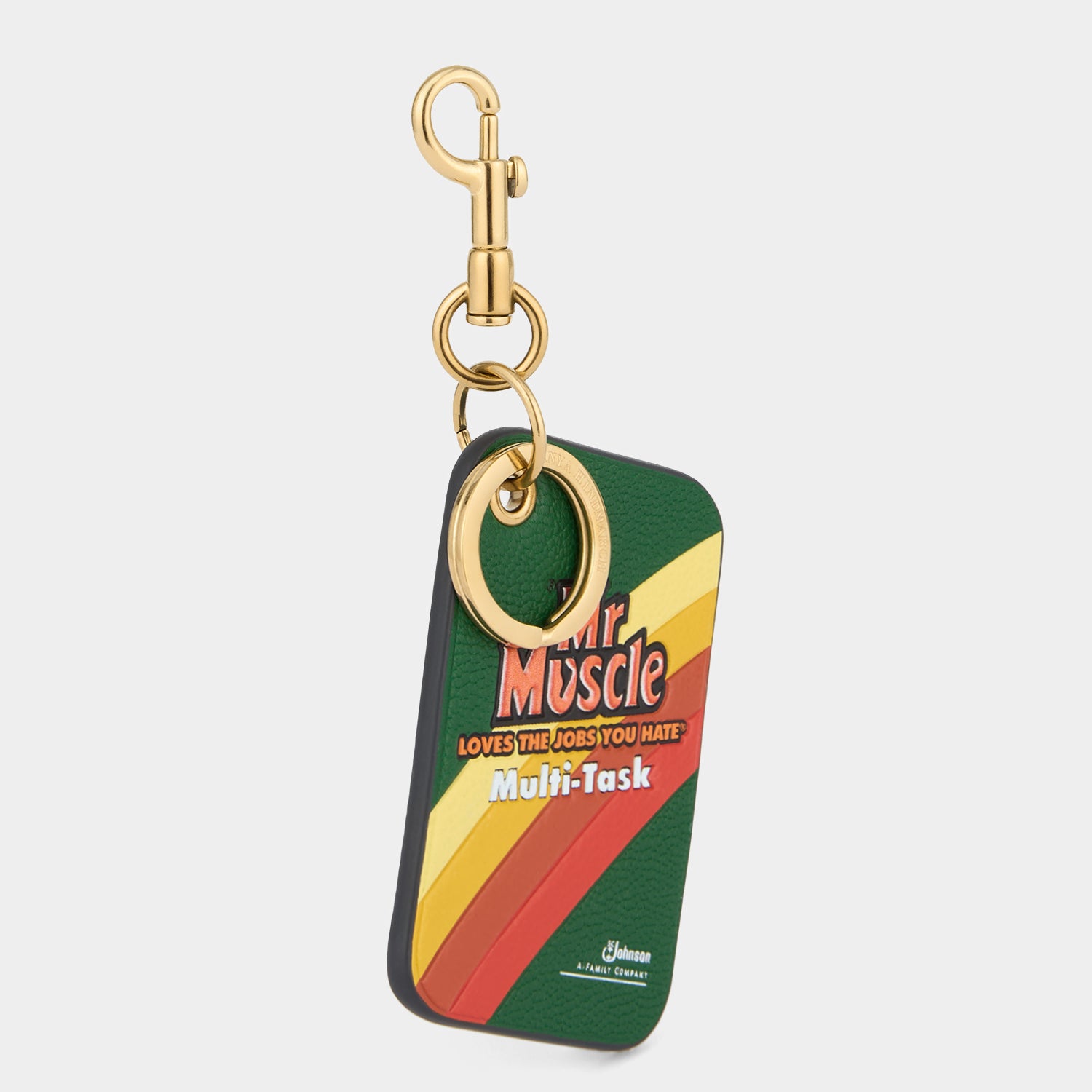 Anya Hindmarch Mr Muscle チャーム ロゴ キーリング 新【Anya Hindmarch】Mr Muscle ロゴ タグ チャーム キーリング