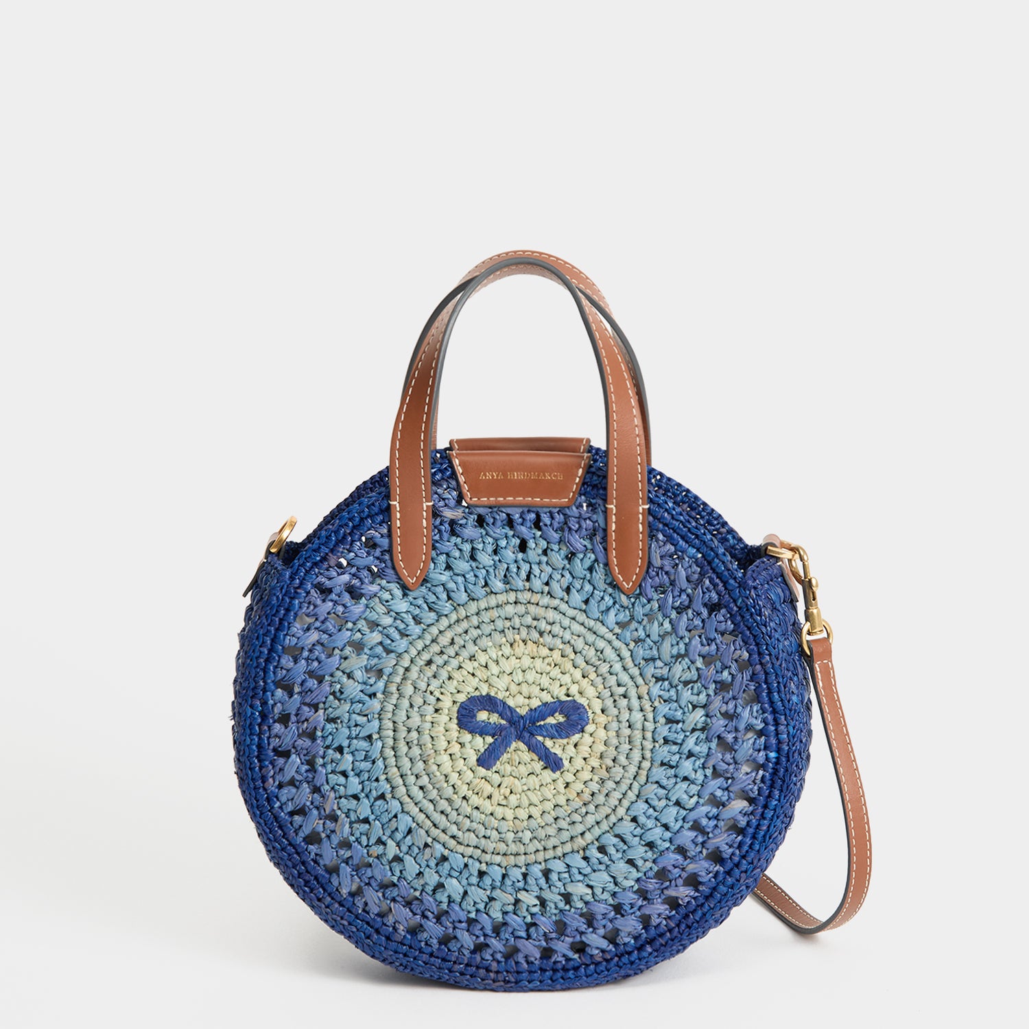 Raffia Small Round Bow Tote | Anya Hindmarch UK