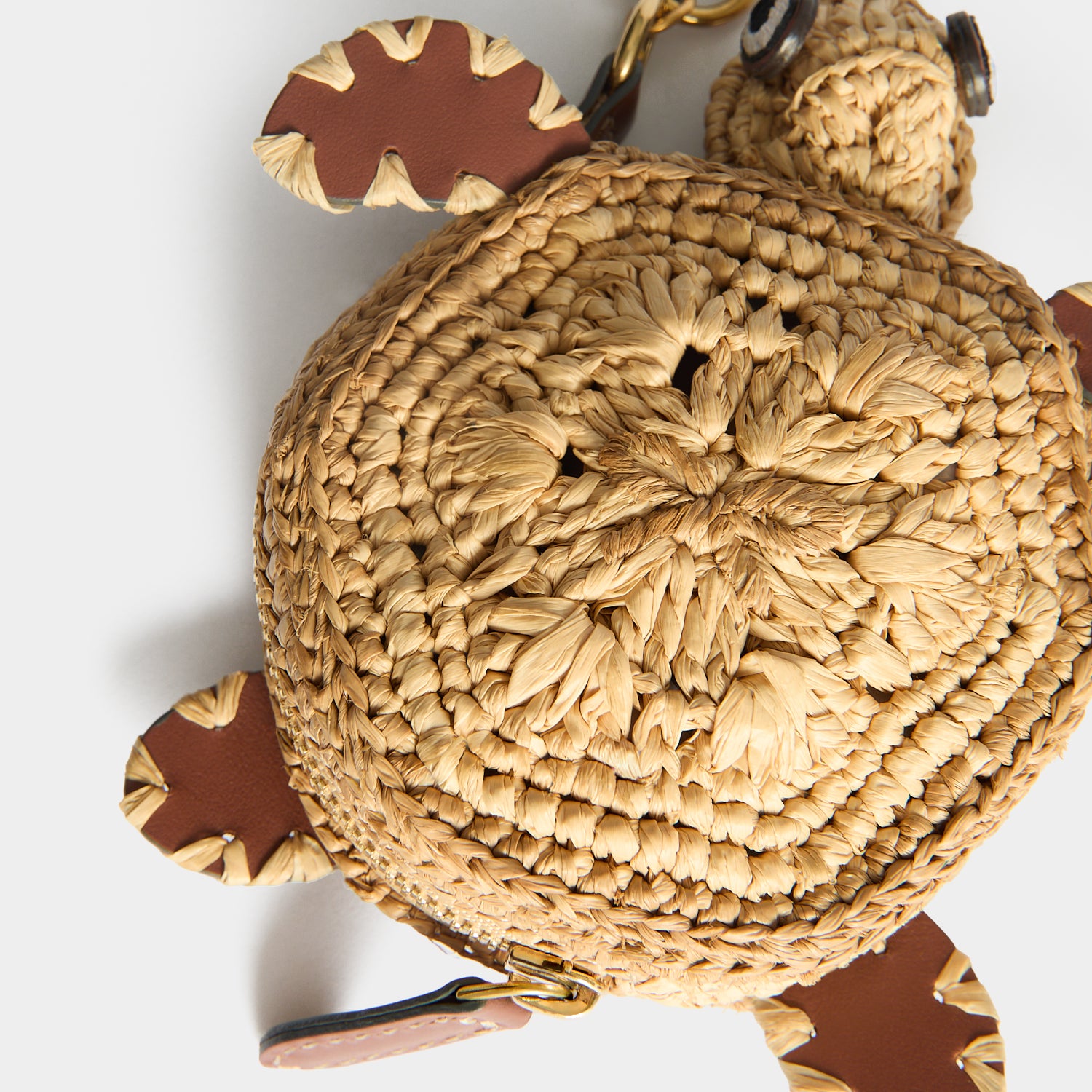 Raffia Turtle Earphone Pouch | Anya Hindmarch UK