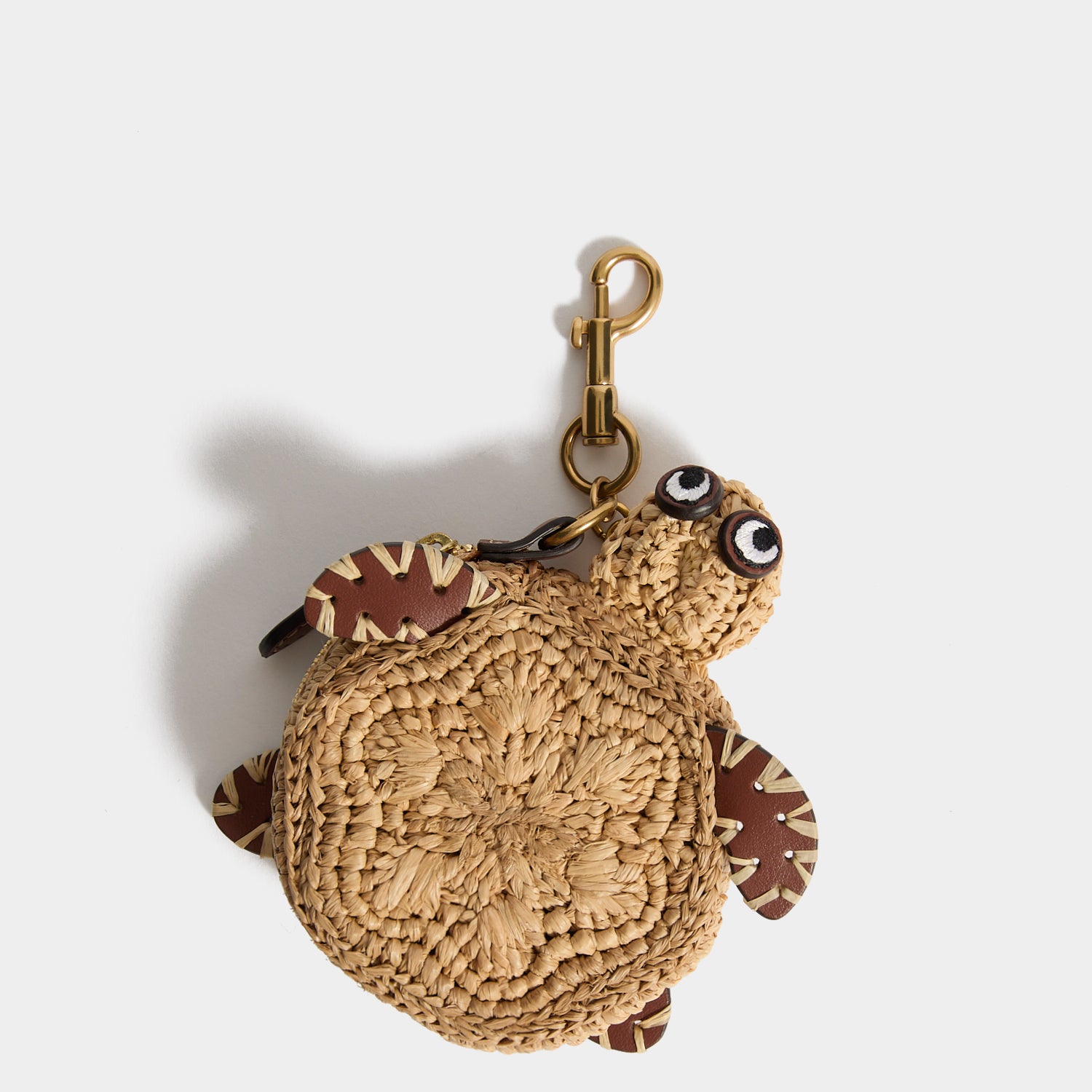 Raffia Turtle Earphone Pouch | Anya Hindmarch