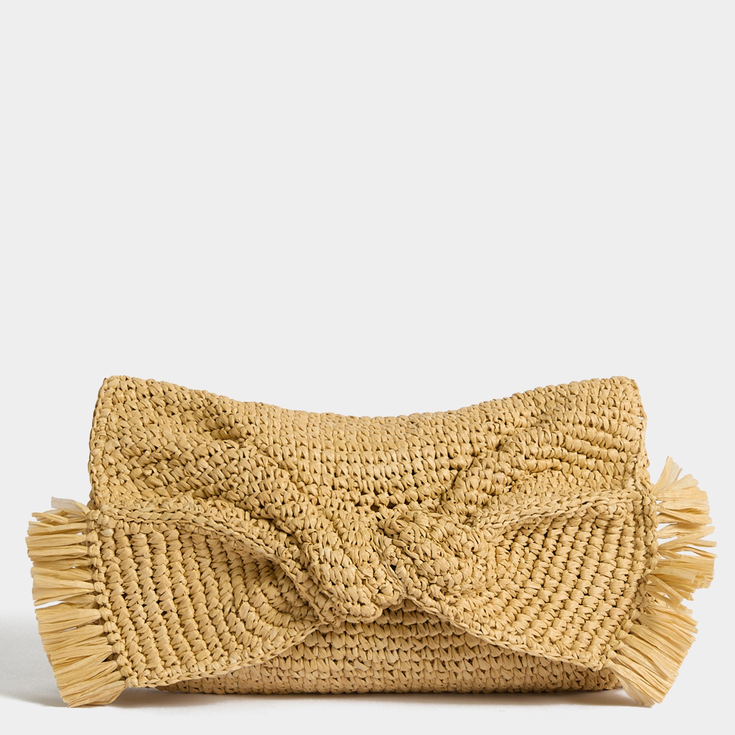 ANYA HINDMARCH ラフィア リボンクラッチバッグ Oversized Raffia Bow Clutch | Anya Hindmarch