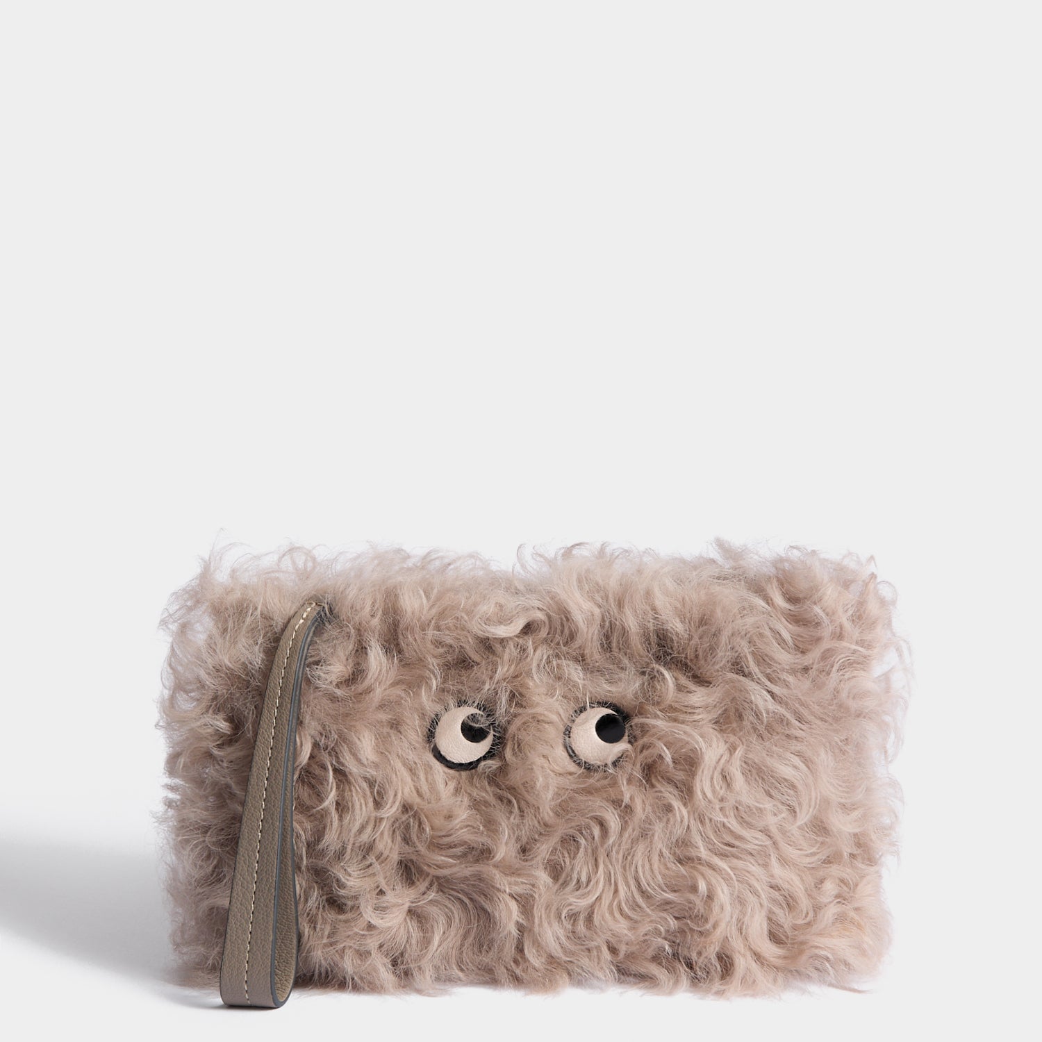 Shearling Eyes Clutch | Anya Hindmarch