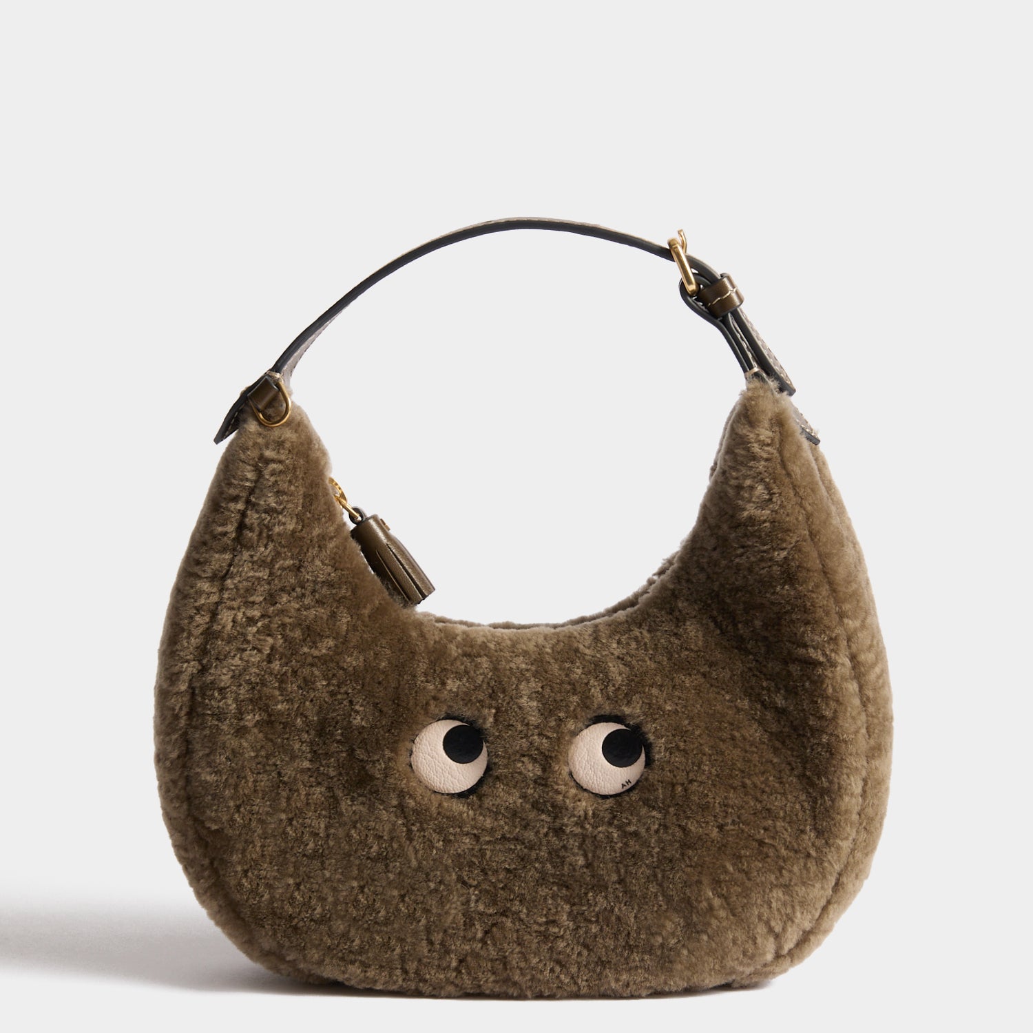 Shearling Eyes Half Moon Bag | Anya Hindmarch