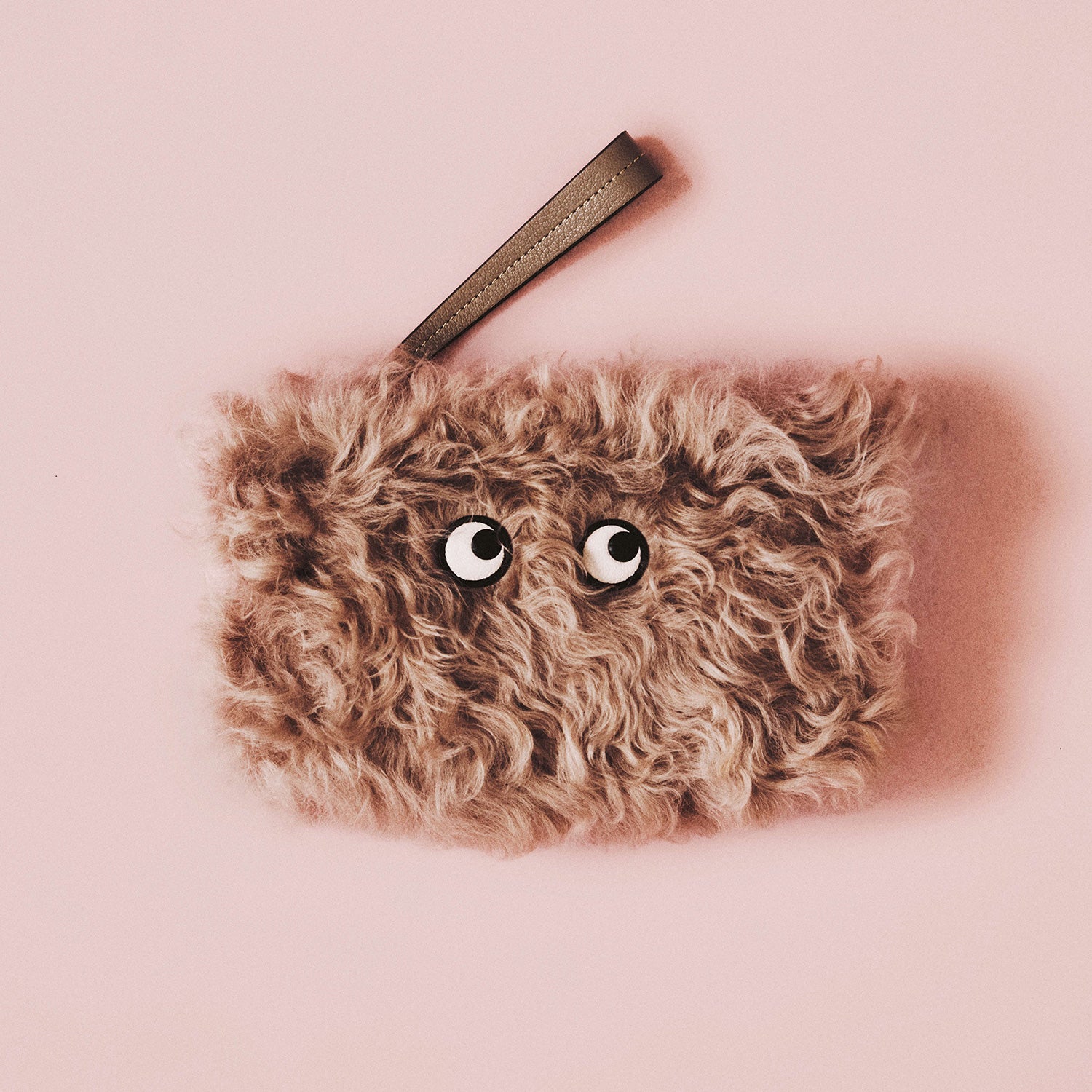 Shearling Eyes Clutch | Anya Hindmarch