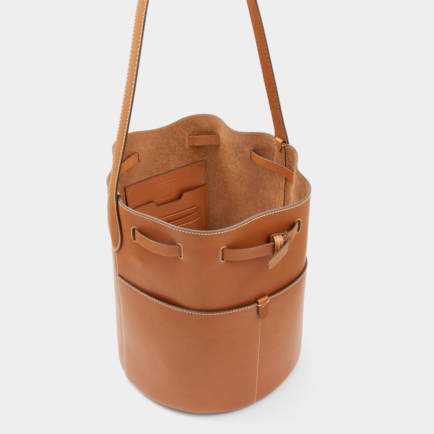 Leather bucket bag uk top