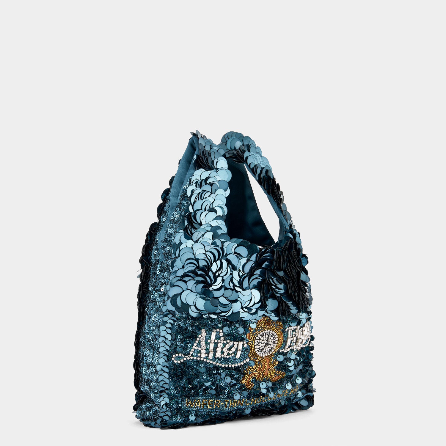 Anya Brands After Eight® Mini Tote -

                  
                    Recycled Satin in Dark Teal -
                  

                  Anya Hindmarch UK
