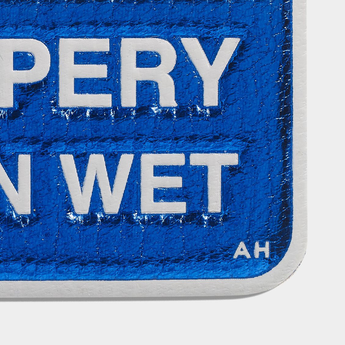 Caution Sticker -

                  
                    Metallic Capra in Electric Blue -
                  

                  Anya Hindmarch UK
