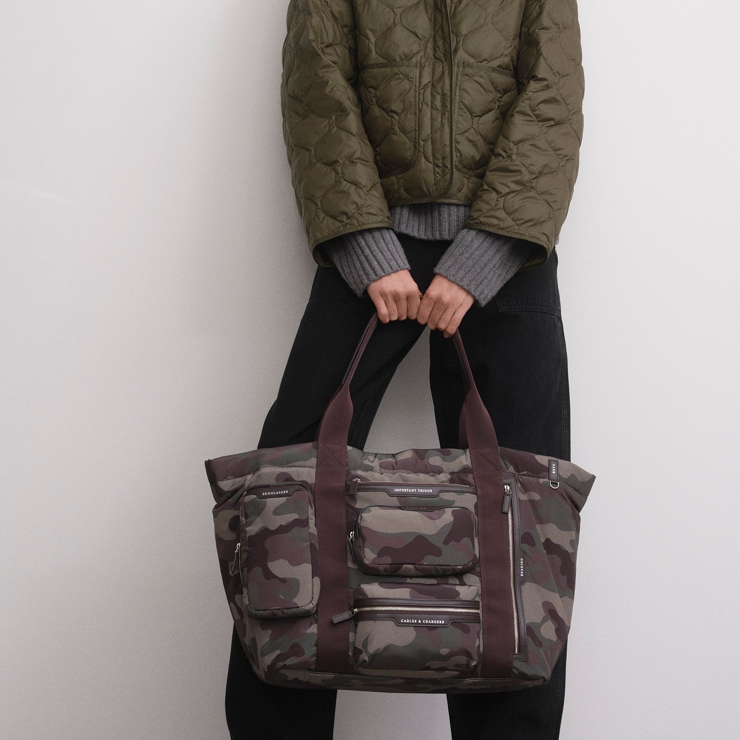 Camouflage Travel Tote -

          
            Nylon in Camouflage -
          

          Anya Hindmarch UK
