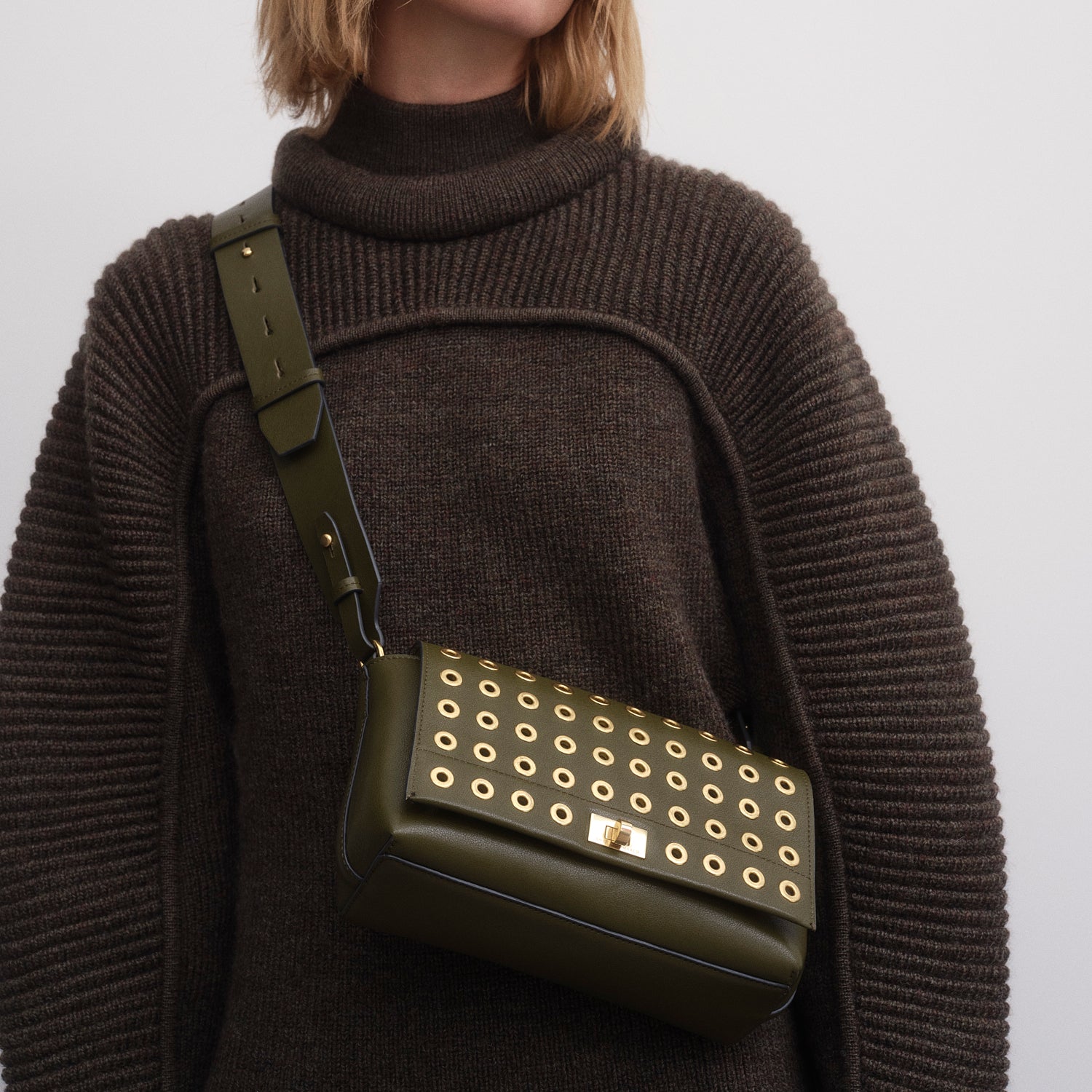 Mortimer Eyelet Cross-body -

          
            Smooth Leather in Bonsai Green -
          

          Anya Hindmarch UK
