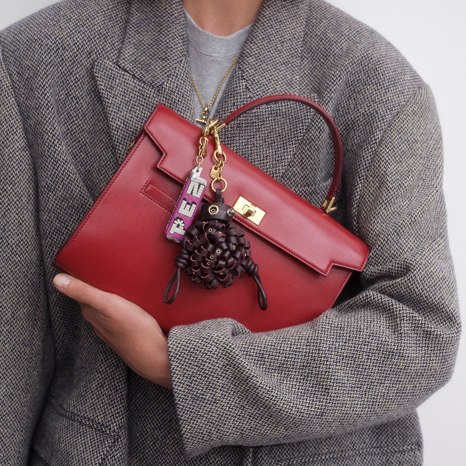 Eyelet Character Charm -

          
            Smooth Leather in Grape Purple -
          

          Anya Hindmarch UK
