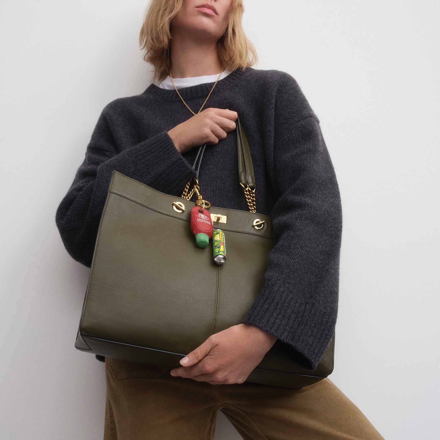 Mortimer Eyelet Chain Tote -

          
            Capra Leather in Bonsai Green -
          

          Anya Hindmarch UK
