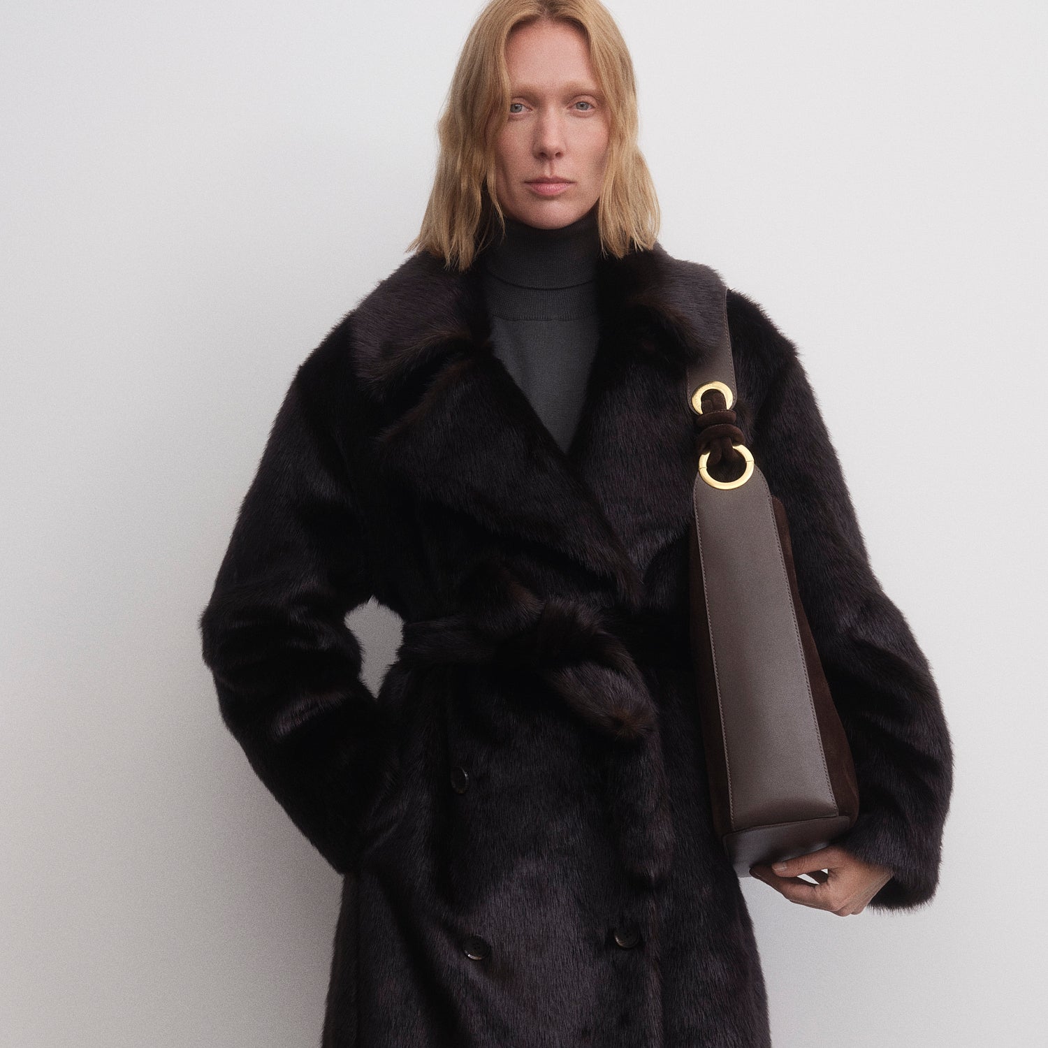 Ringo Shoulder Bag -

          
            Suede Leather in Truffle Brown -
          

          Anya Hindmarch UK
