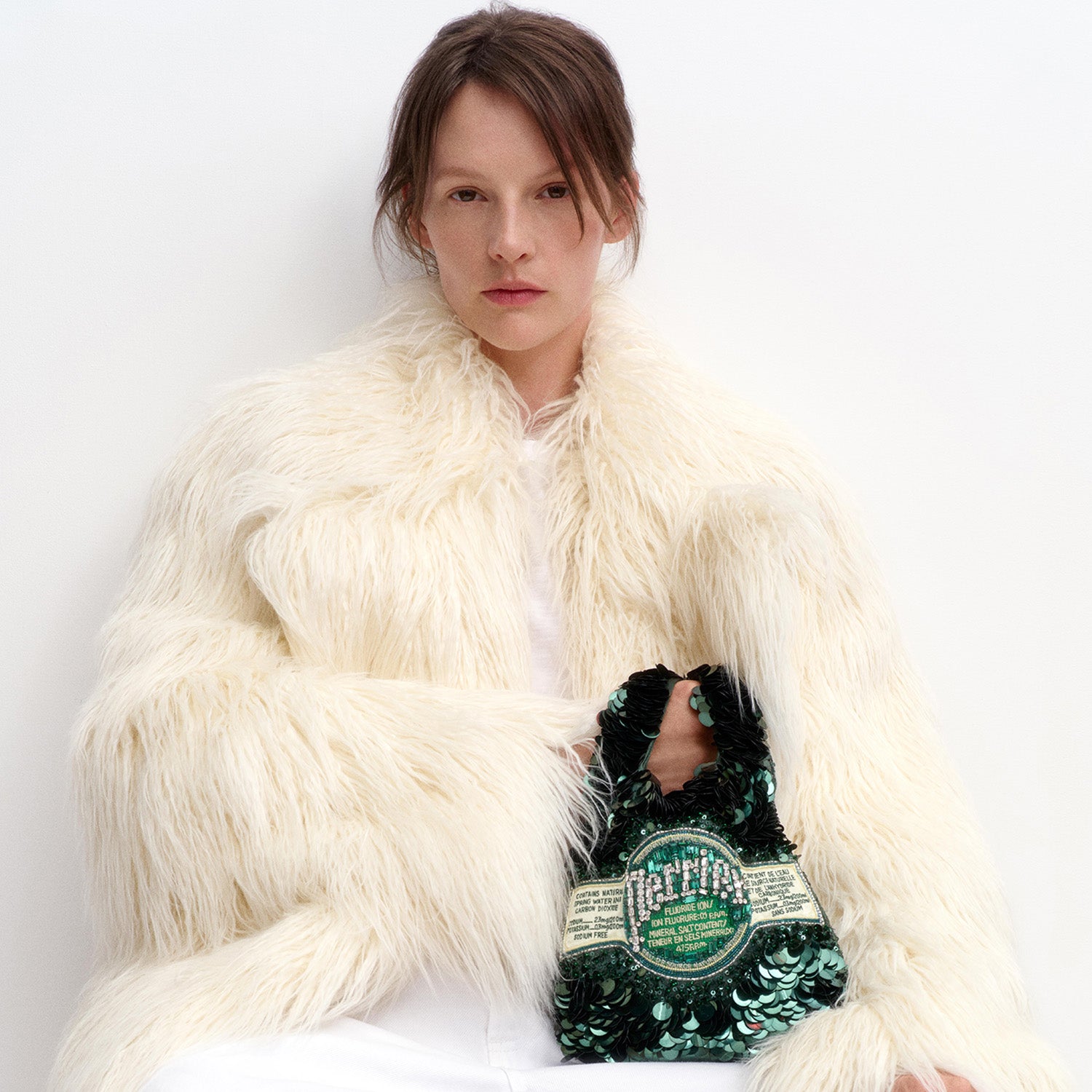 Anya Brands Perrier Mini Tote -

          
            Recycled Satin in Bottle Green -
          

          Anya Hindmarch UK
