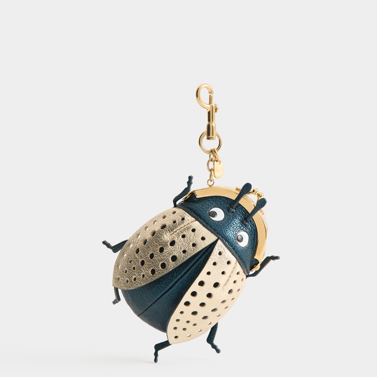 Bug Coin Purse Charm -

          
            Capra Leather in black and gold -
          

          Anya Hindmarch UK
