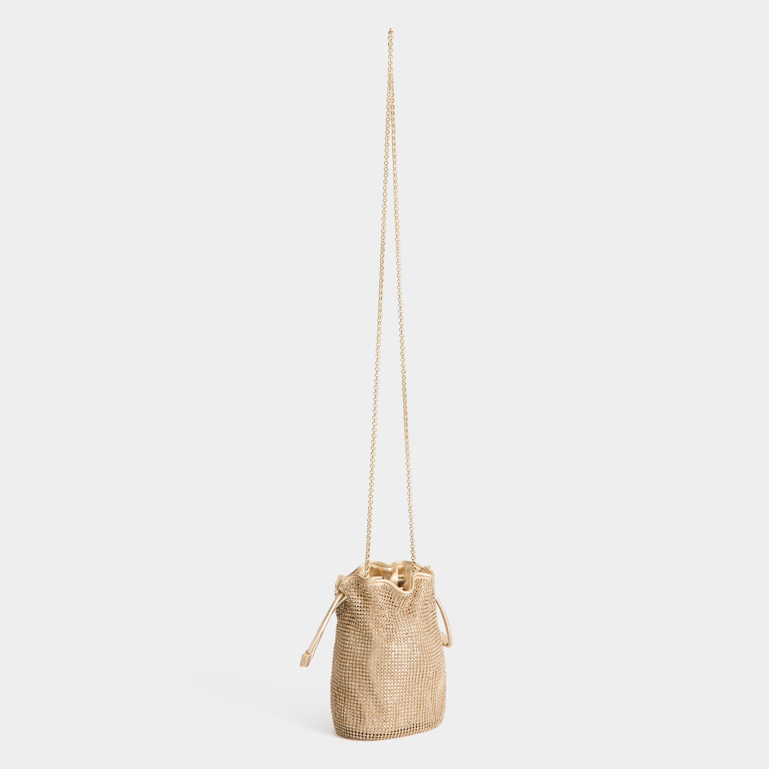 Eyes Crystal Drawstring Pouch -

          
            Crystal Mesh in Gold -
          

          Anya Hindmarch UK
