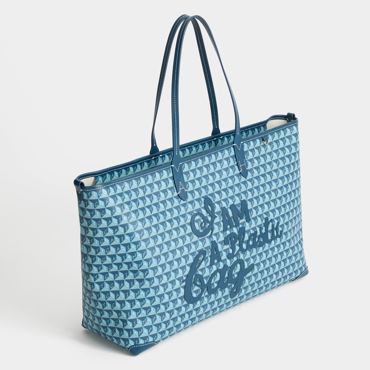 I Am A Plastic Bag Zipped Tote -

          
            Canvas in Dark Petrol -
          

          Anya Hindmarch UK
