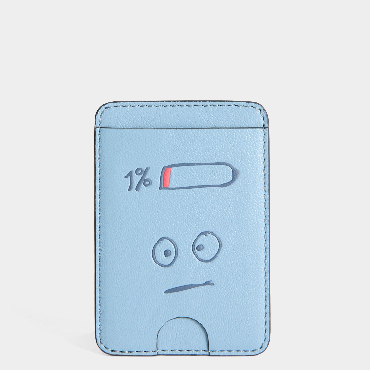 Scribble Magnetic Card Case -

          
            Calf Leather in School Blue -
          

          Anya Hindmarch UK
