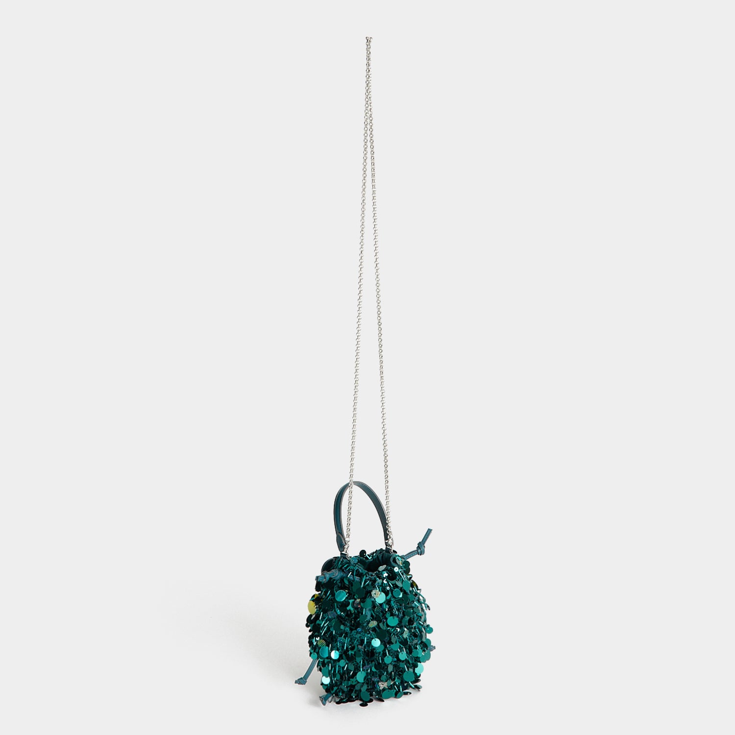 Beetle Sequins Cross-body -

          
            Sequins in Dark Teal green -
          

          Anya Hindmarch UK
