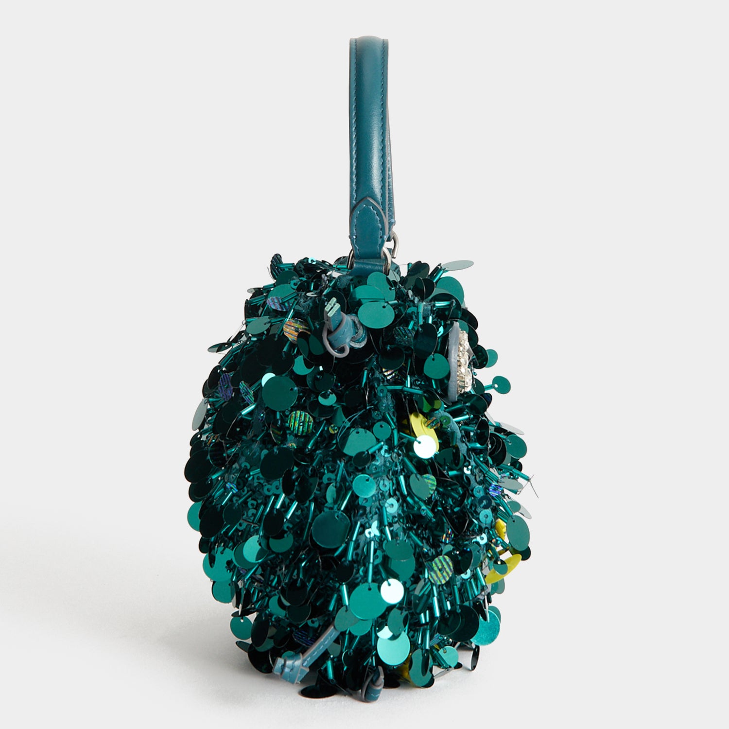 Beetle Sequins Cross-body -

          
            Sequins in Dark Teal green -
          

          Anya Hindmarch UK
