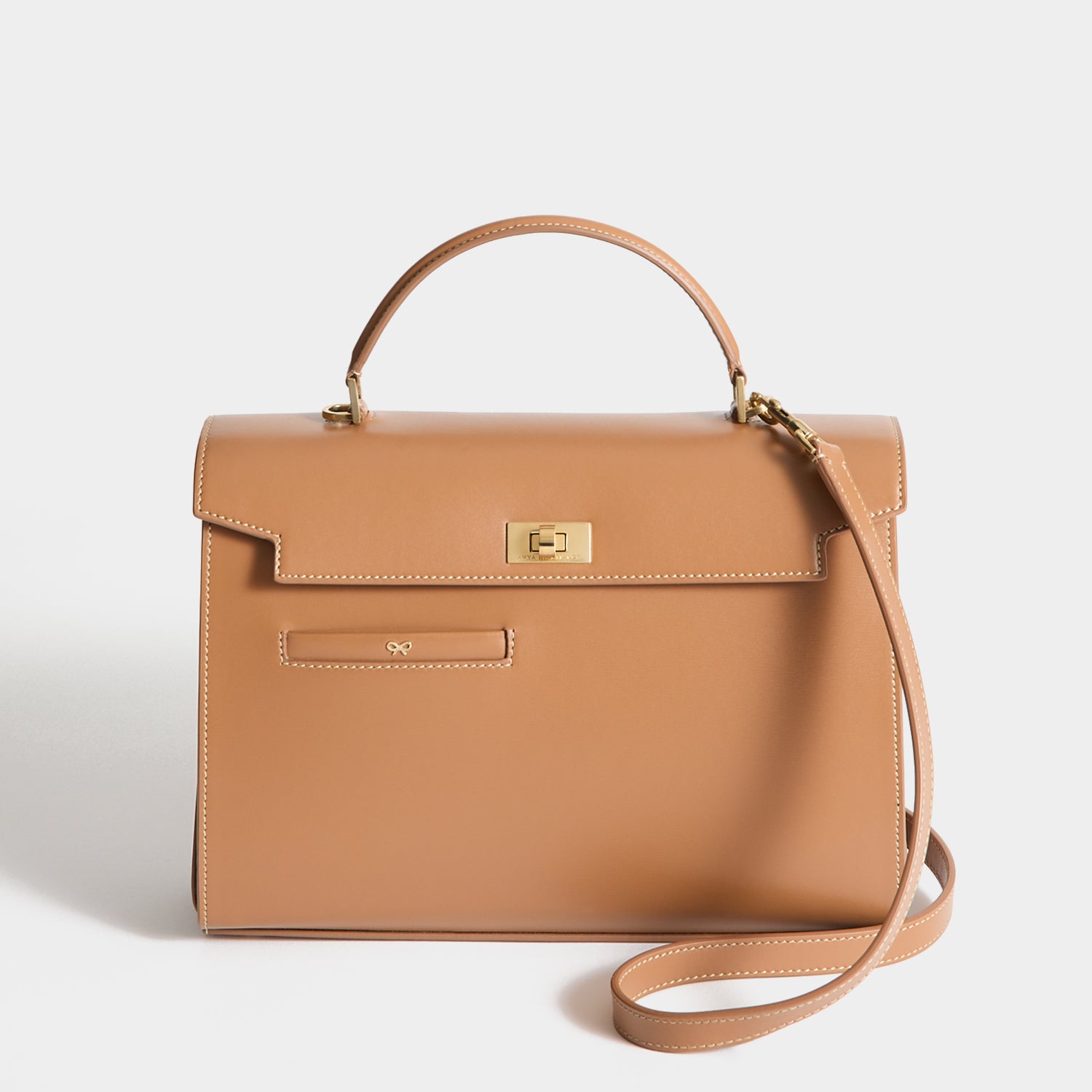Mortimer Top Handle -

          
            Calf Leather in Pecan -
          

          Anya Hindmarch UK
