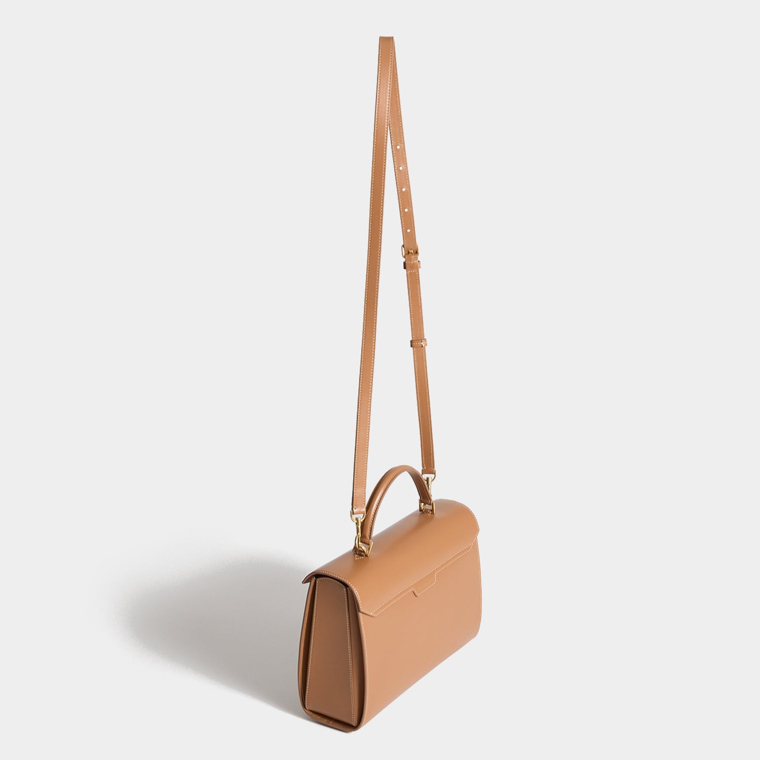 Mortimer Top Handle -

          
            Calf Leather in Pecan -
          

          Anya Hindmarch UK
