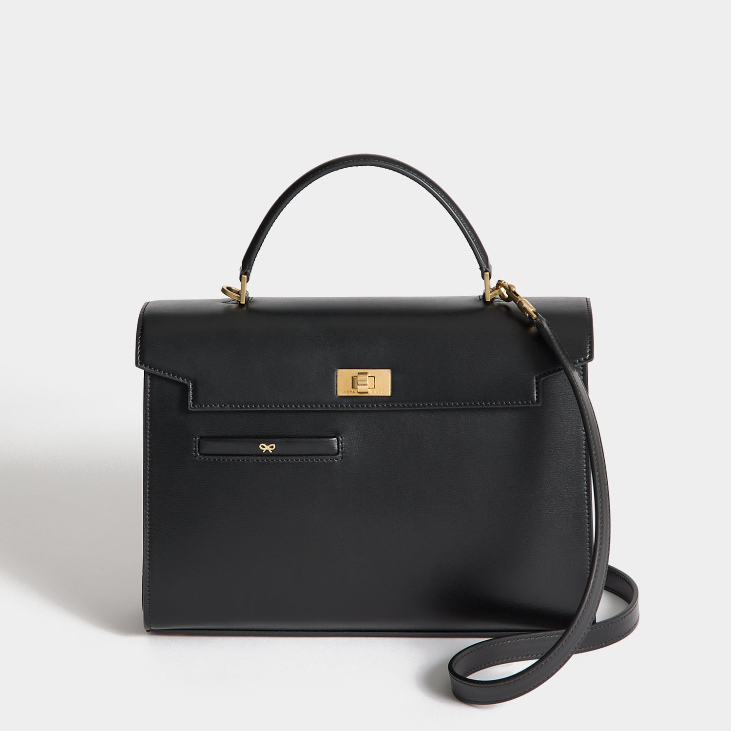 Mortimer Top Handle -

          
            Calf Leather in Black -
          

          Anya Hindmarch UK
