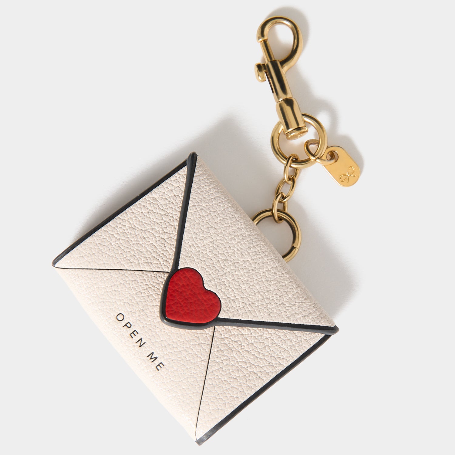 I Love You Charm -

          
            Capra Leather in Chalk white -
          

          Anya Hindmarch UK
