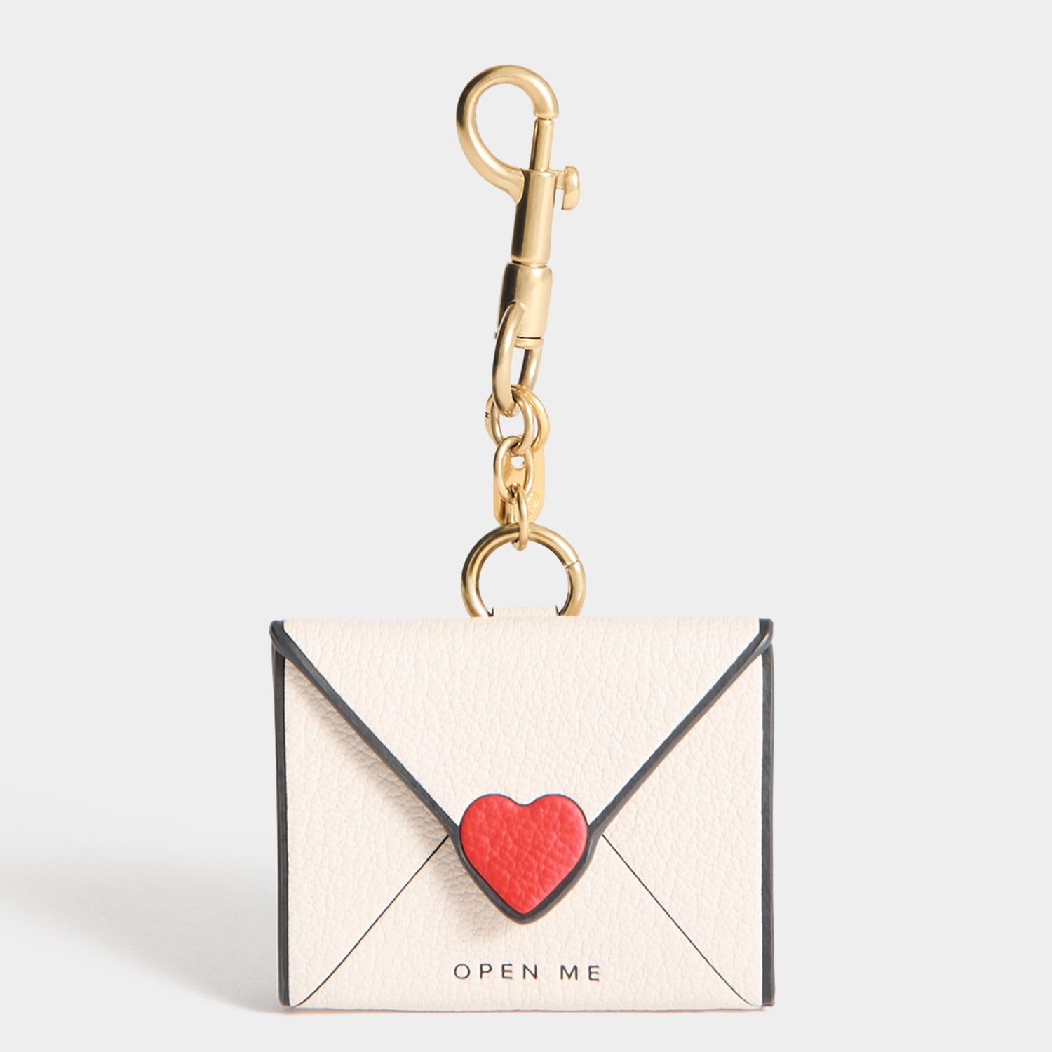 I Love You Charm -

          
            Capra Leather in Chalk white -
          

          Anya Hindmarch UK
