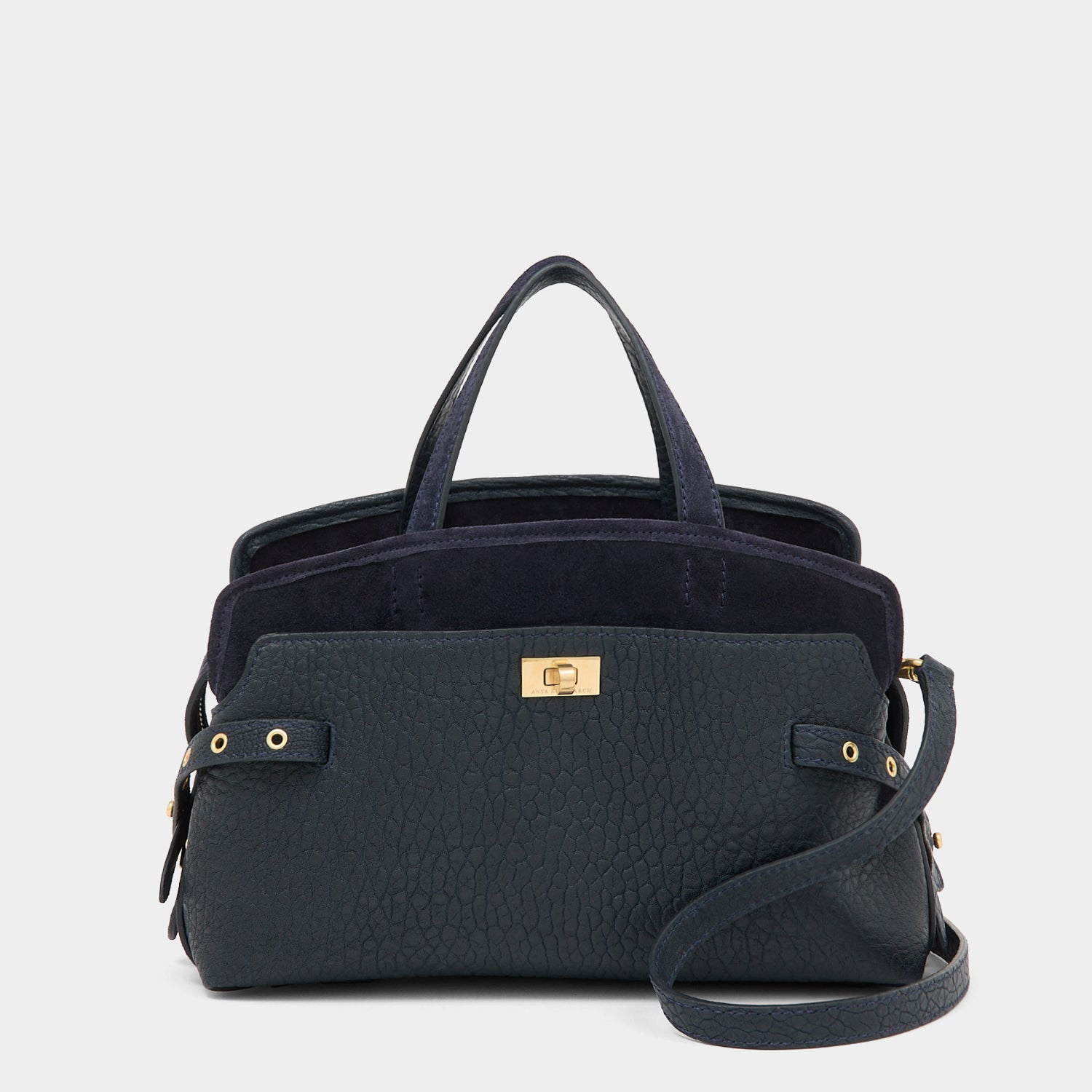Wilson Eyelet Cross-body -

          
            Suede in Marine Blue -
          

          Anya Hindmarch UK
