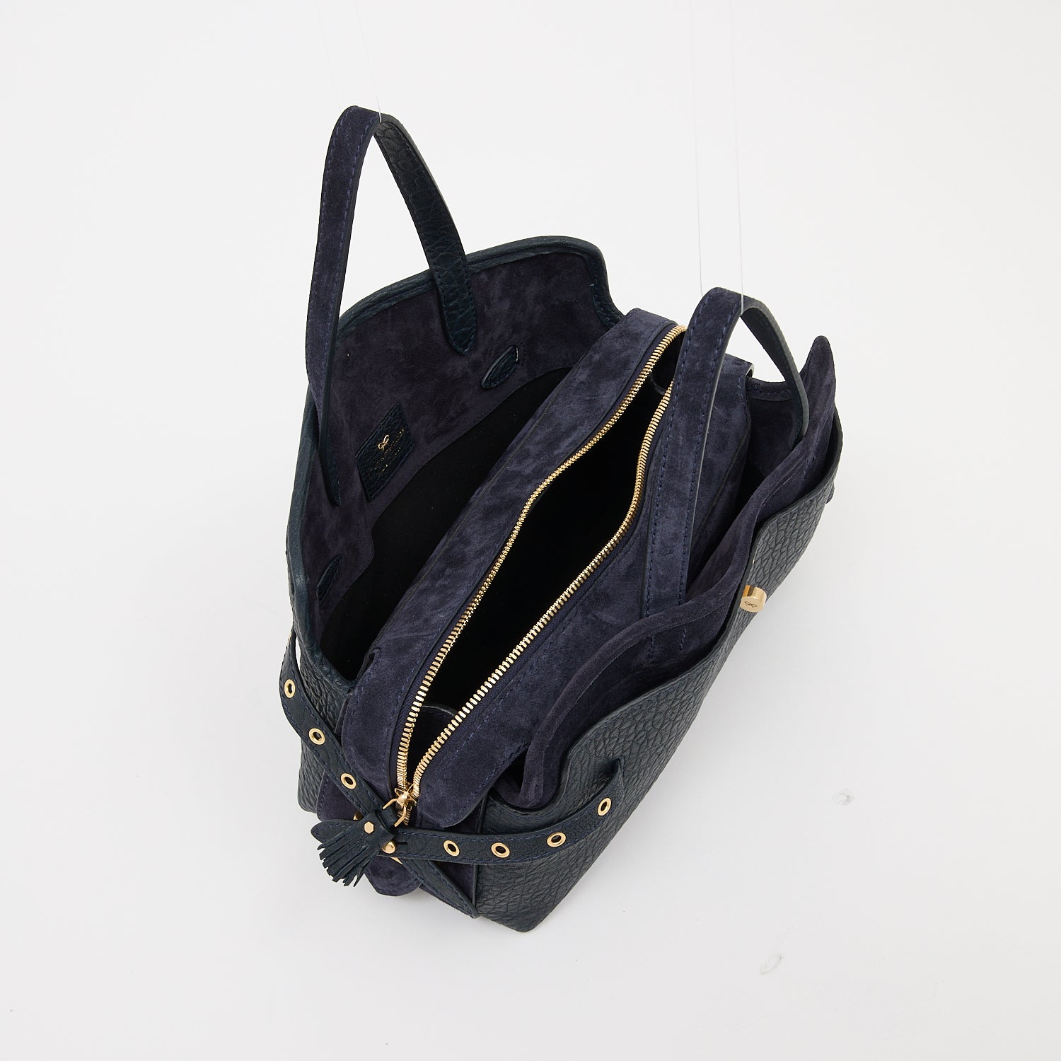 Wilson Eyelet Cross-body -

          
            Suede in Marine Blue -
          

          Anya Hindmarch UK
