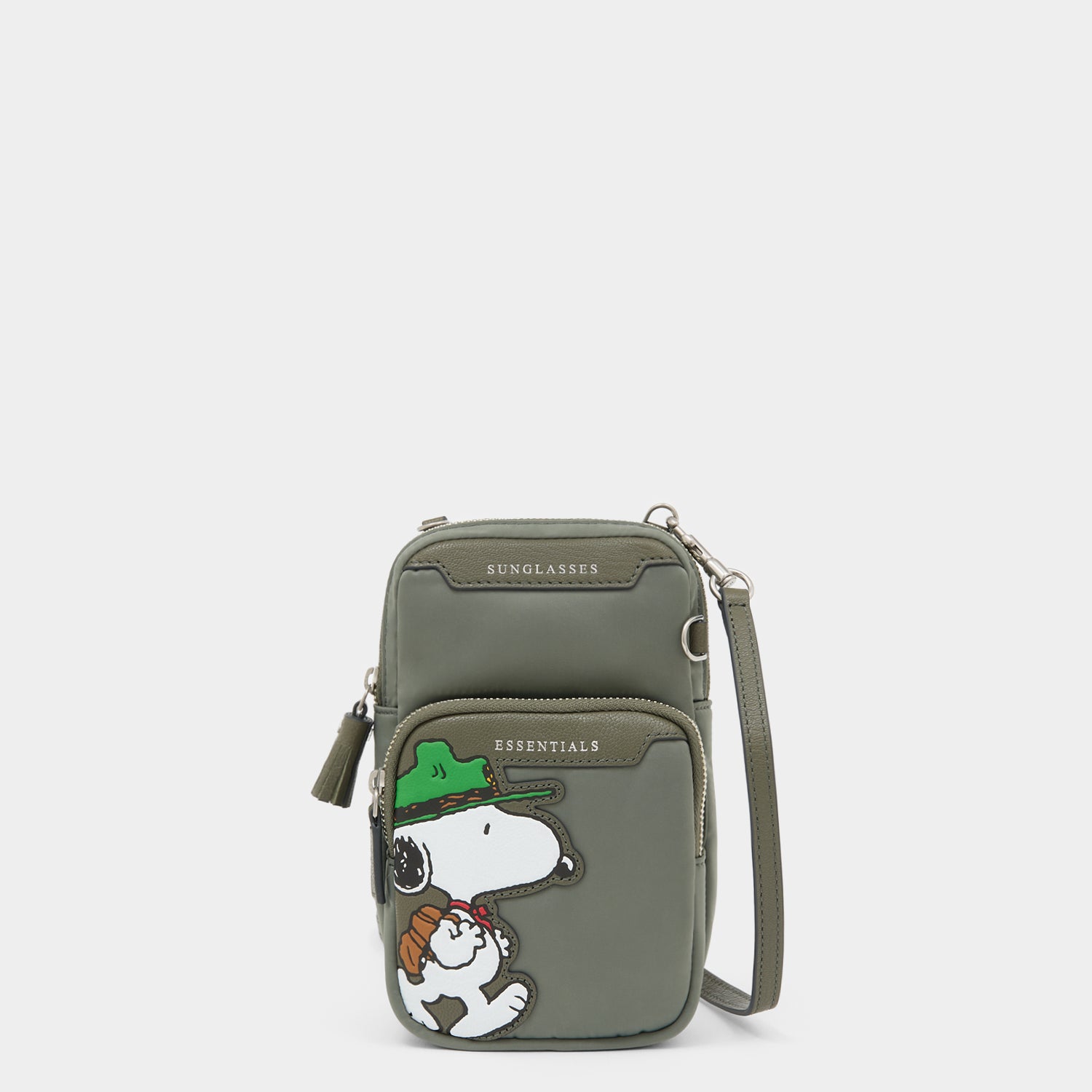 Peanuts Snoopy Essentials Cross-body -

          
            Recycled padded fabric in Fern Green -
          

          Anya Hindmarch UK
