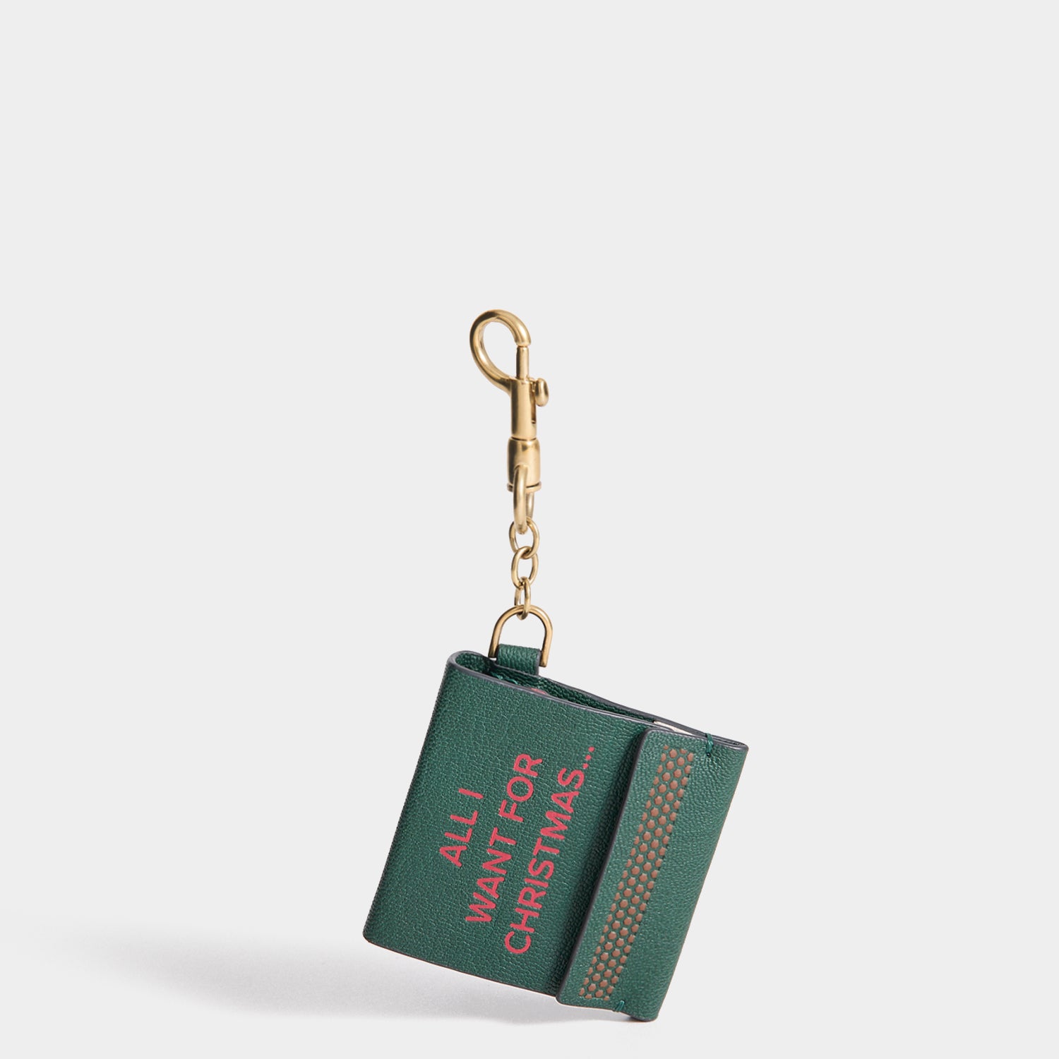Christmas Charm -

          
            Capra Leather in Dark Green -
          

          Anya Hindmarch UK
