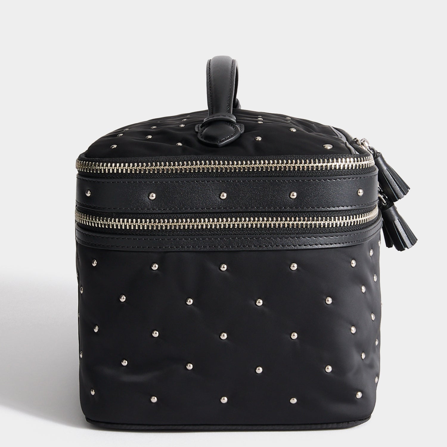 Studs Vanity Kit -

          
            Recycled Satin/Calf Leather in Black -
          

          Anya Hindmarch UK
