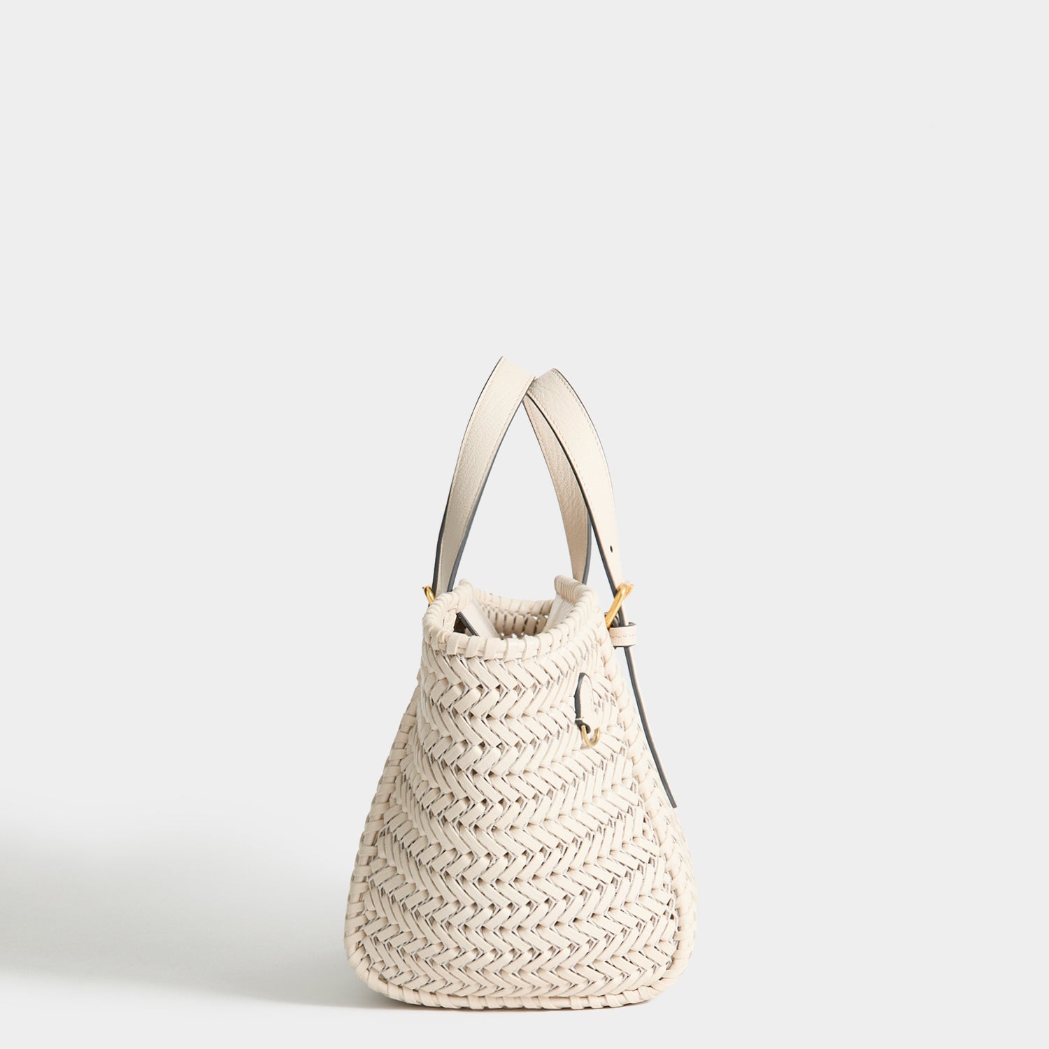 Neeson Small Square Tote -

          
            Capra Leather in Chalk -
          

          Anya Hindmarch UK
