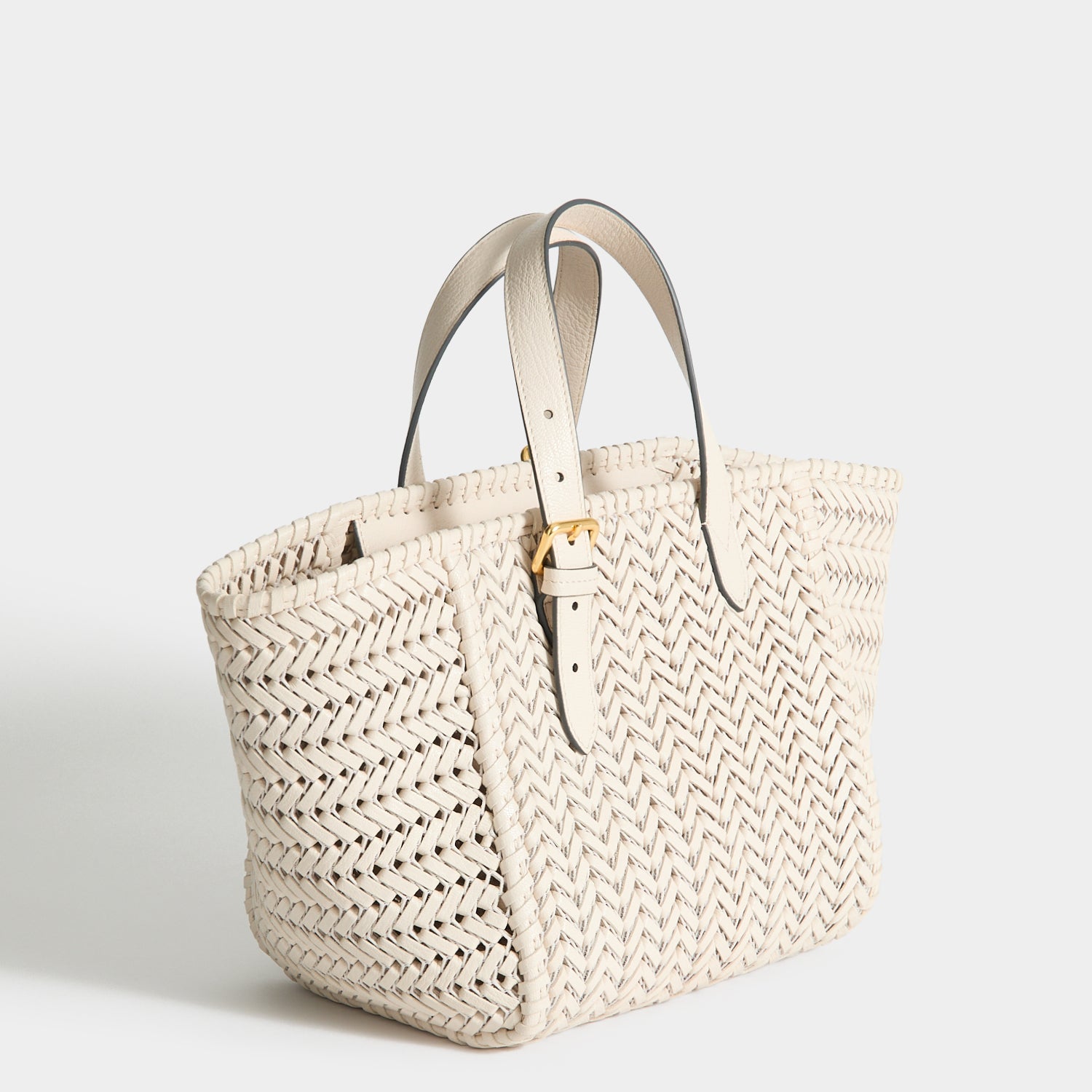 Neeson Small Square Tote -

          
            Capra Leather in Chalk -
          

          Anya Hindmarch UK
